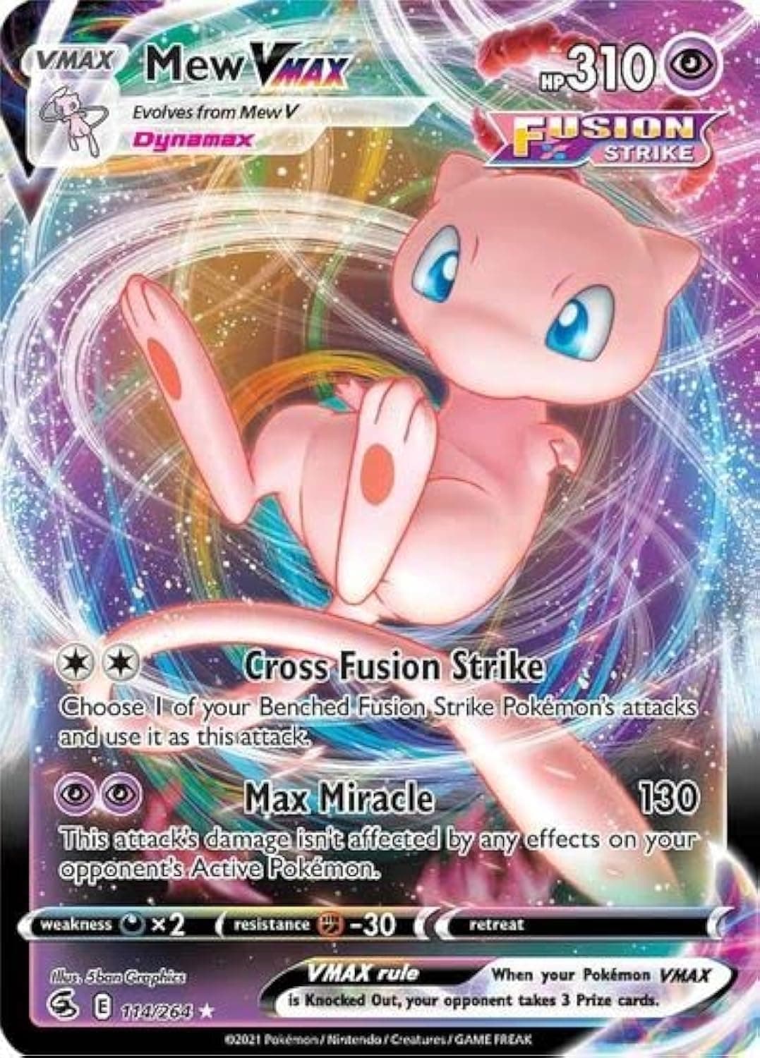 Pokemon Mew VMAX - 114/264 - Ultra Rare - Fusion Strike
