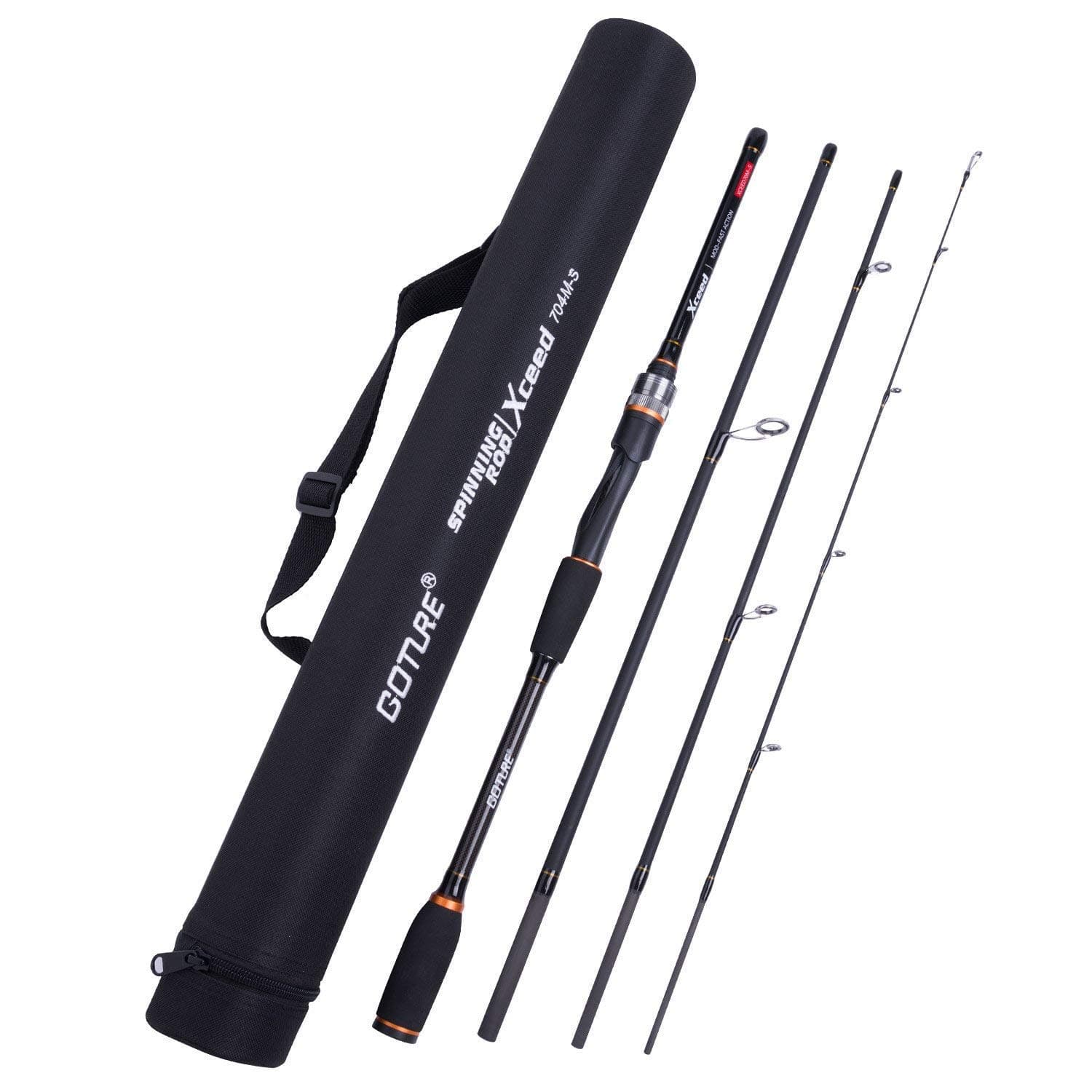 Travel Fishing Rods 4Pcs,Casting/Spinning Rod with Case 6ft-10ft