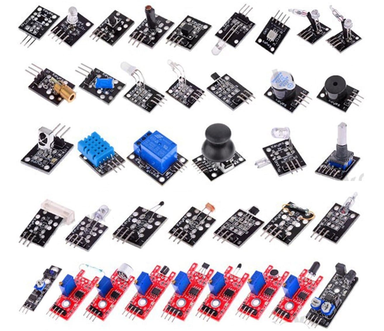 DIY Maker Ultimate 37 in 1 Sensor Modules Learning Package Kit for Arduino UNO R3 Mega2560 Mega328 Nano(Provide PDF Product Guide)
