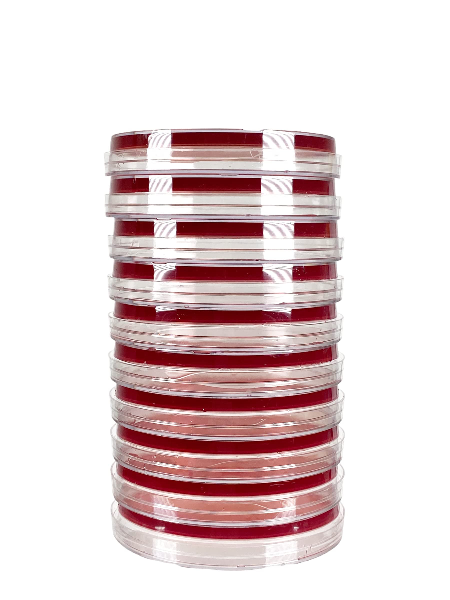 Pre-Poured Agar Plates | 15mm x 100mm Petri Plates | Made in USA (Blood Agar (TSA w/ 5% Sheep Blood))