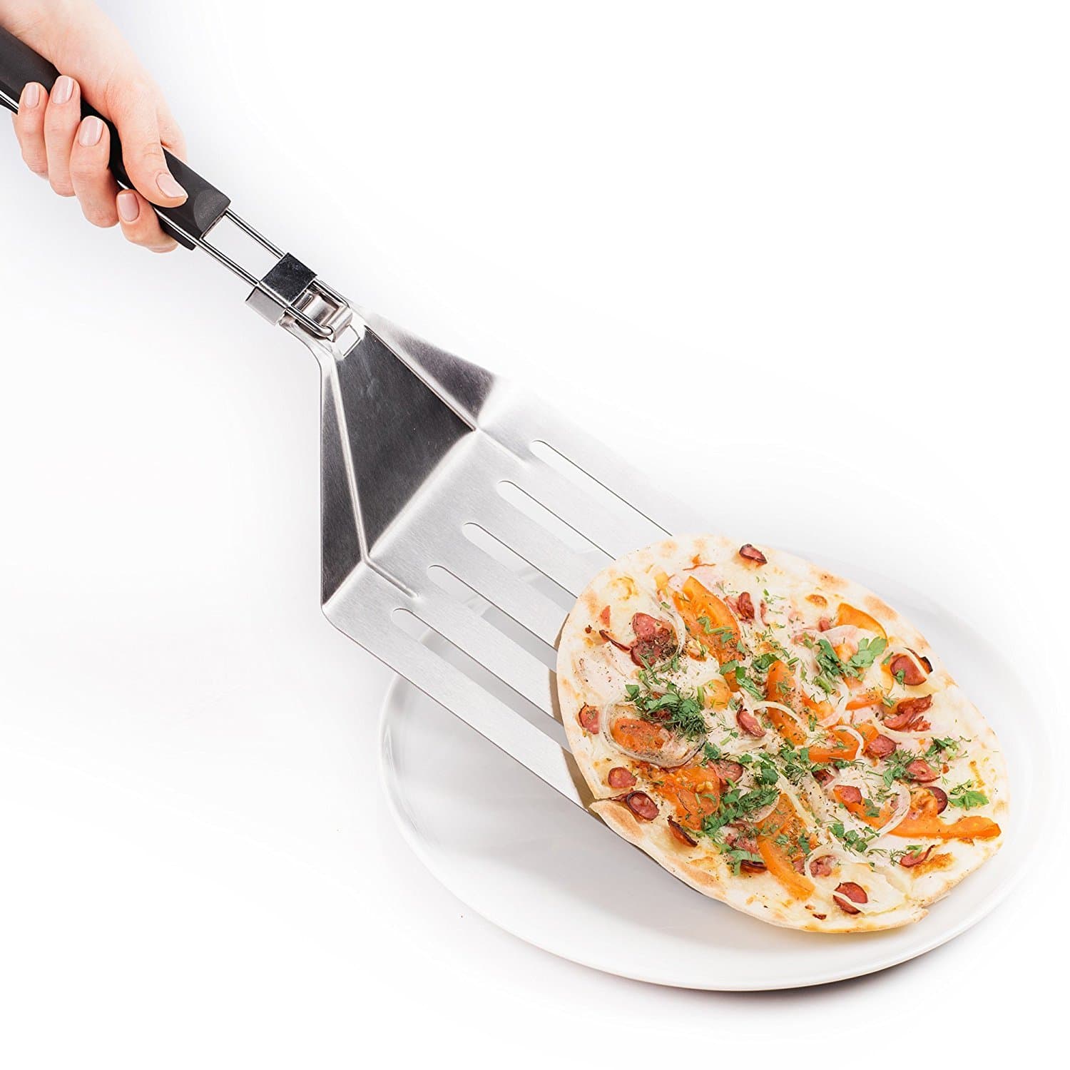 Pizza Peel by KoBzA - Stainless Steel Paddle Spatula - For Baking Homemade Pizza And Bread - Dishwasher Safe Tool Outdoor Pizza Ovens And Barbecues or Grill