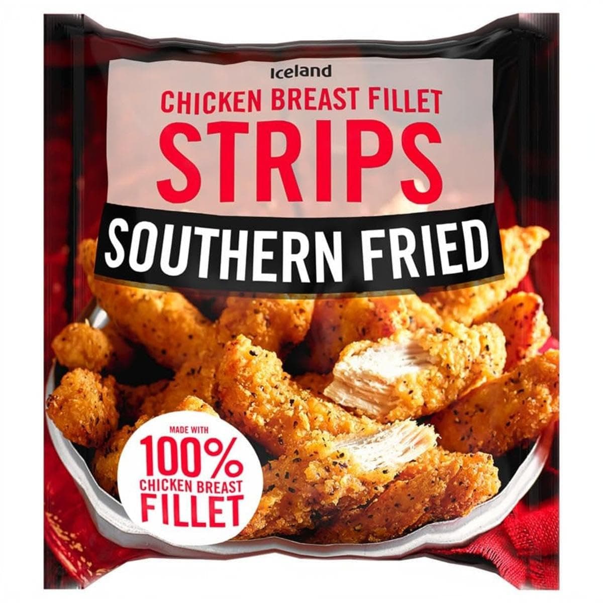 Iceland Southern Fried Chicken Breast Fillet Strips 500g (Frozen)