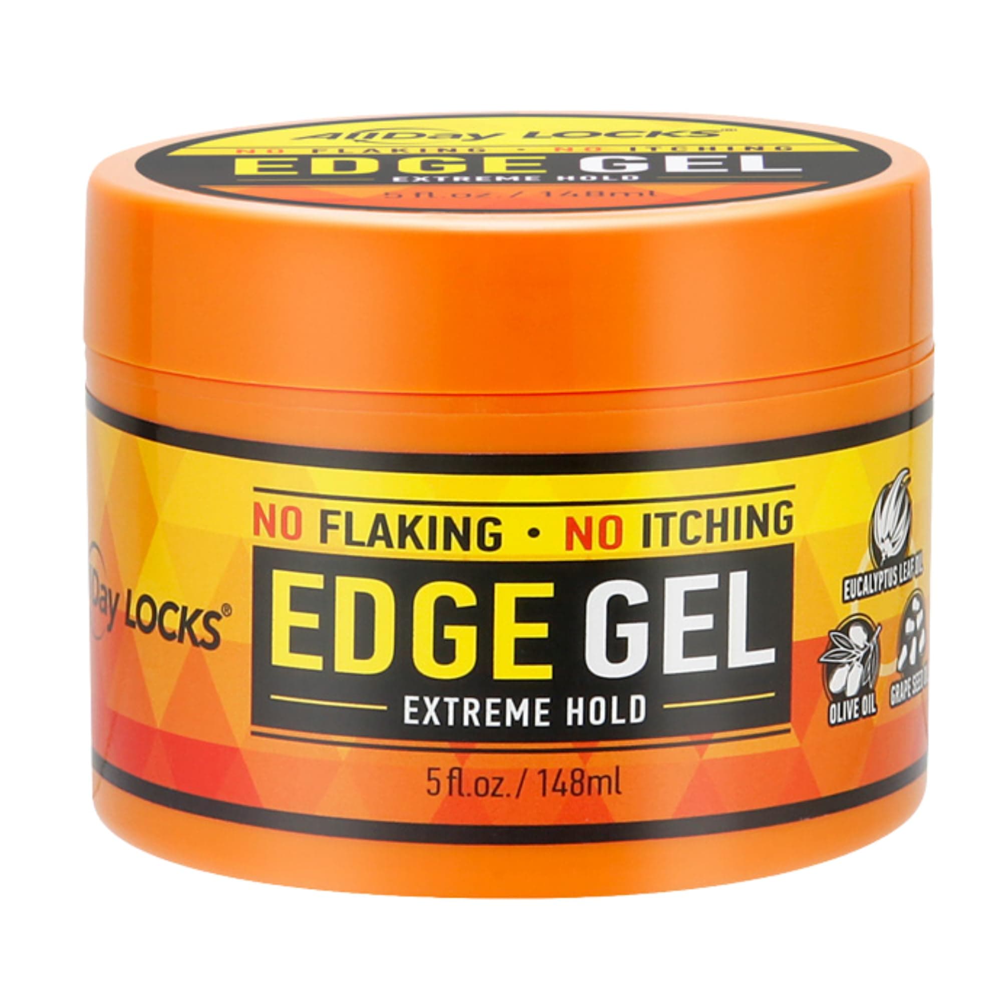 Edge Gel Extreme Hold - Hair Gel for Maximum Control & Braiding, Natural Edge Lock & Fixer for Women & Men, Sleek Moisturizing Formula, No Frizz, Flakes, or Grease - 5 oz Jar