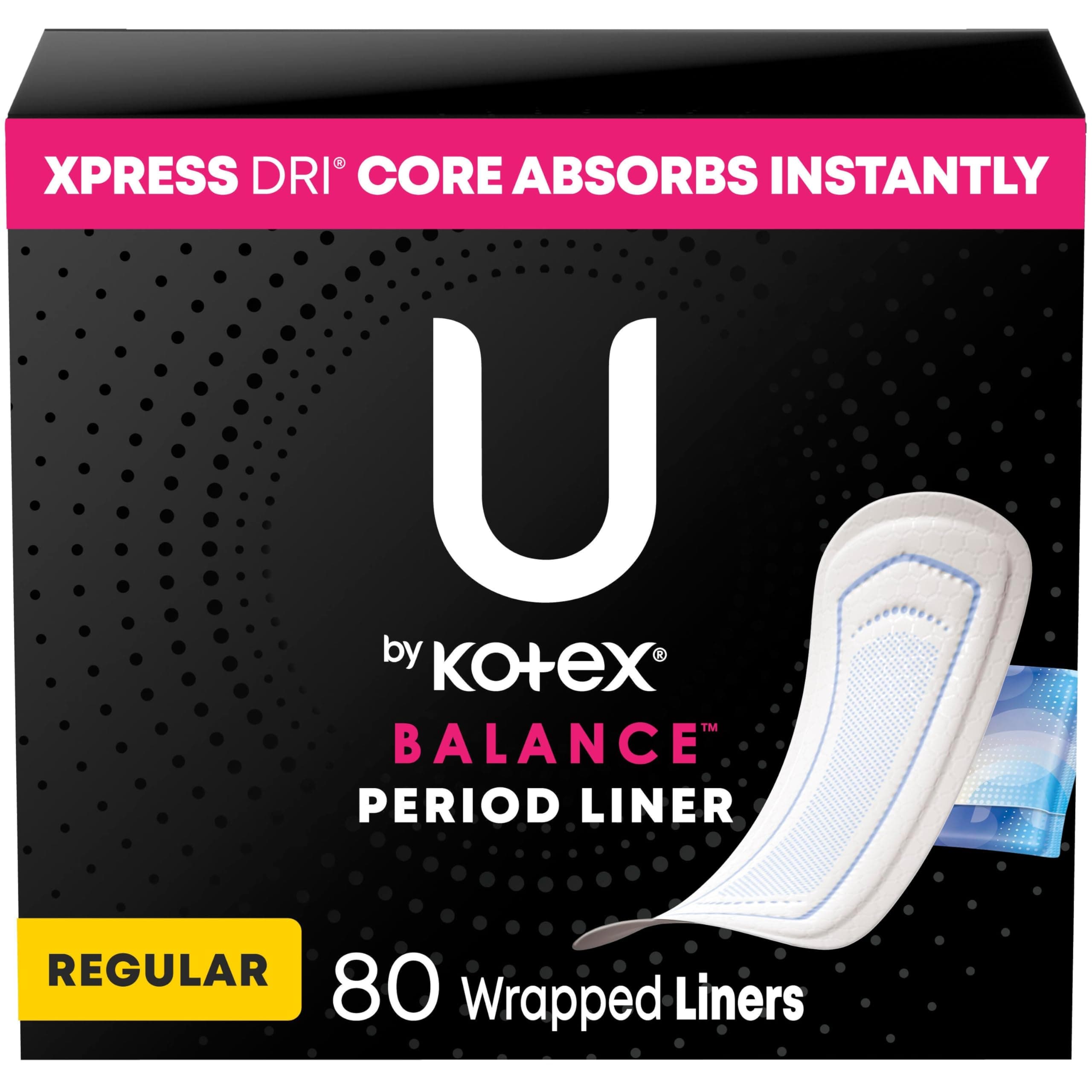 Curves Regular Liners, Unscented, 80 Count by U by Kotex