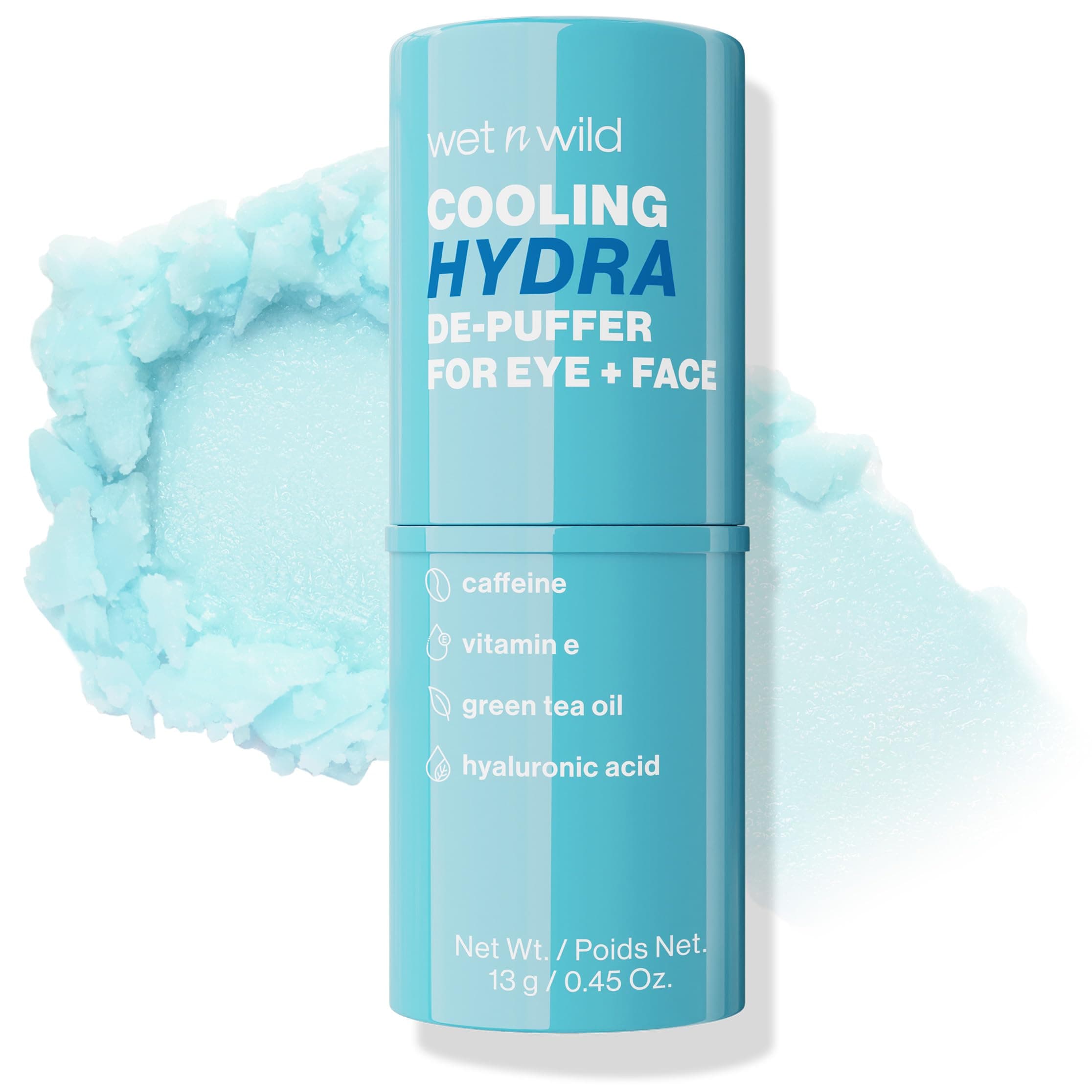 Cooling Hydra De-Puffer, Soothing Face Makeup Primer Stick with Vitamin E & Caffeine, Instant Skin Refreshments for All Skin Types and Complexions, Vegan & Cruelty-Free
