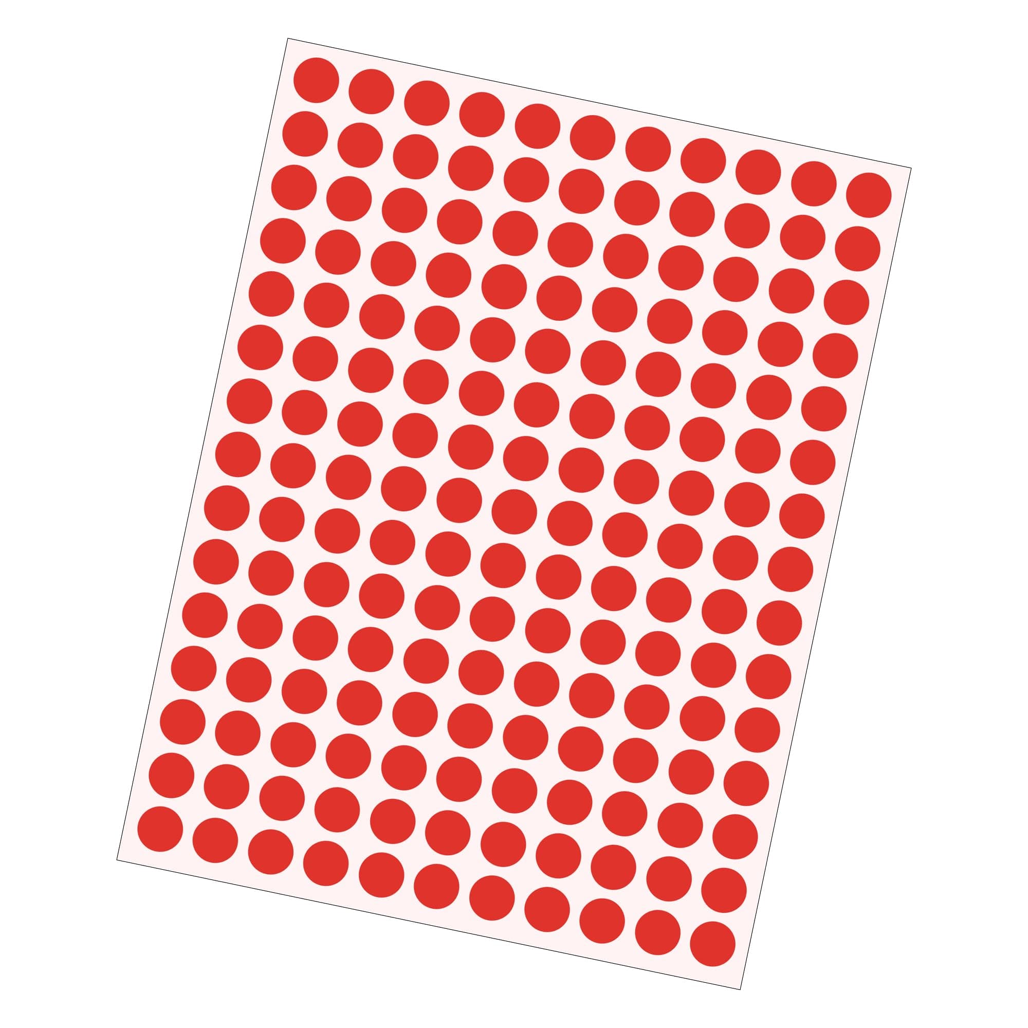Trimming Shop165 Dot Stickers | Colourful Dot Stickers, 10mm Round Stickers | Round Shape Self Adhesive Labels for Colour Coding Calendar Organising DIY Crafts Gift Bags - Red Colour