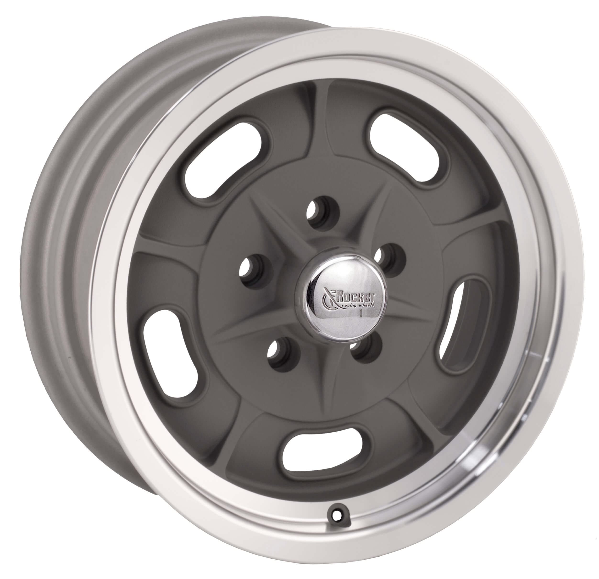 Igniter Gray Painted Center/ Machined Outer Wheel (15x6"/5x4.75"/3.50" BS)