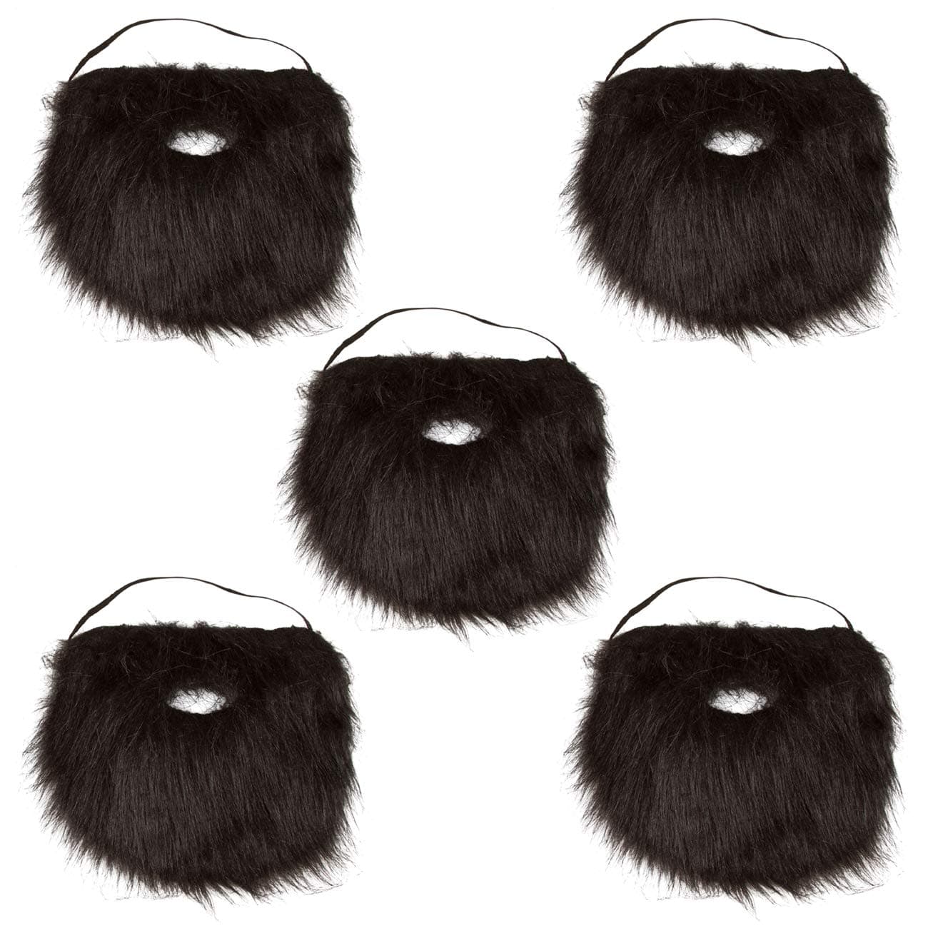Allures & IllusionsCostume and Character Beard with Elastic - Pack of 5 (Black)