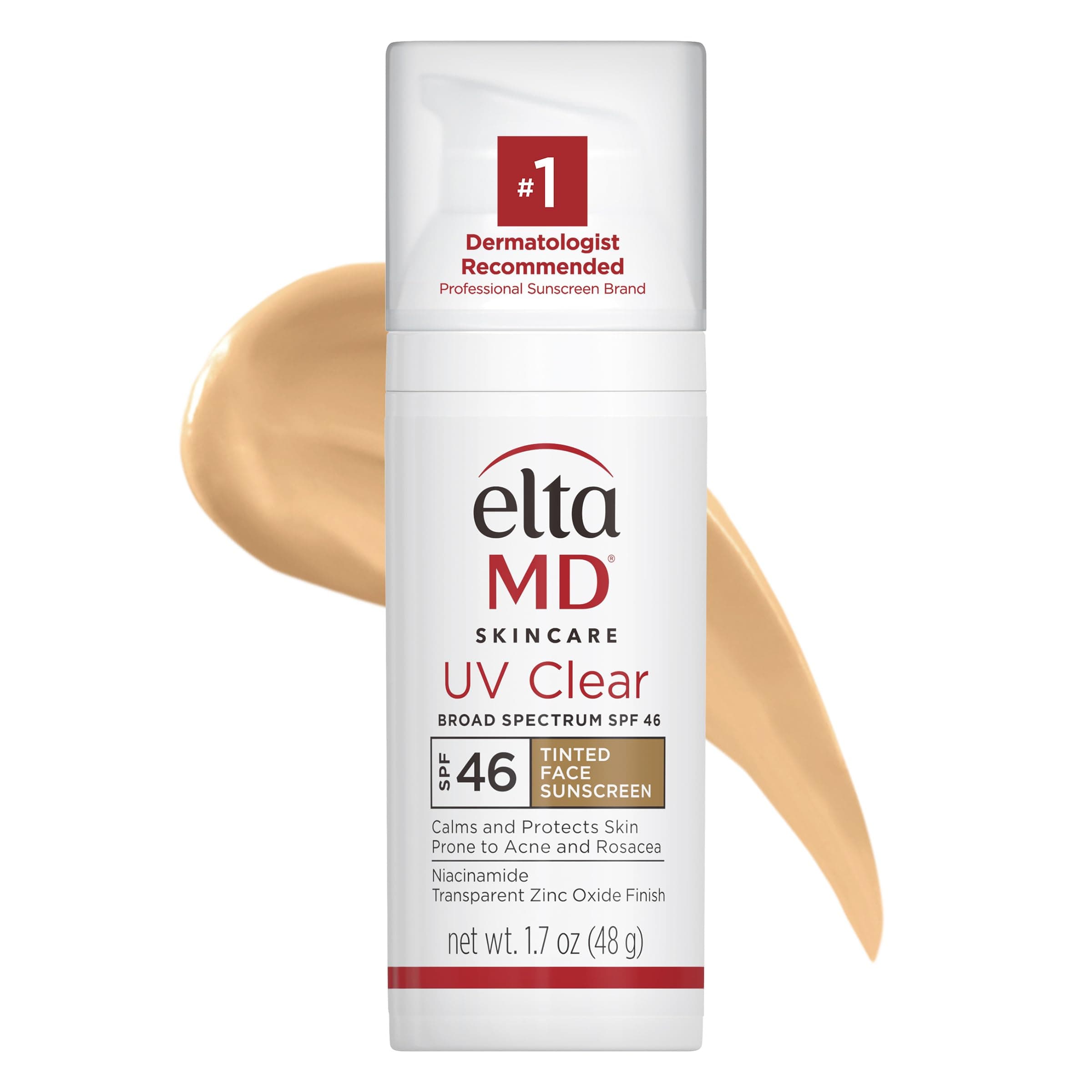 EltaMD UV Clear Face Sunscreen SPF 46, Oil-Free Sunscreen with Zinc Oxide, Dermatologist Recommended