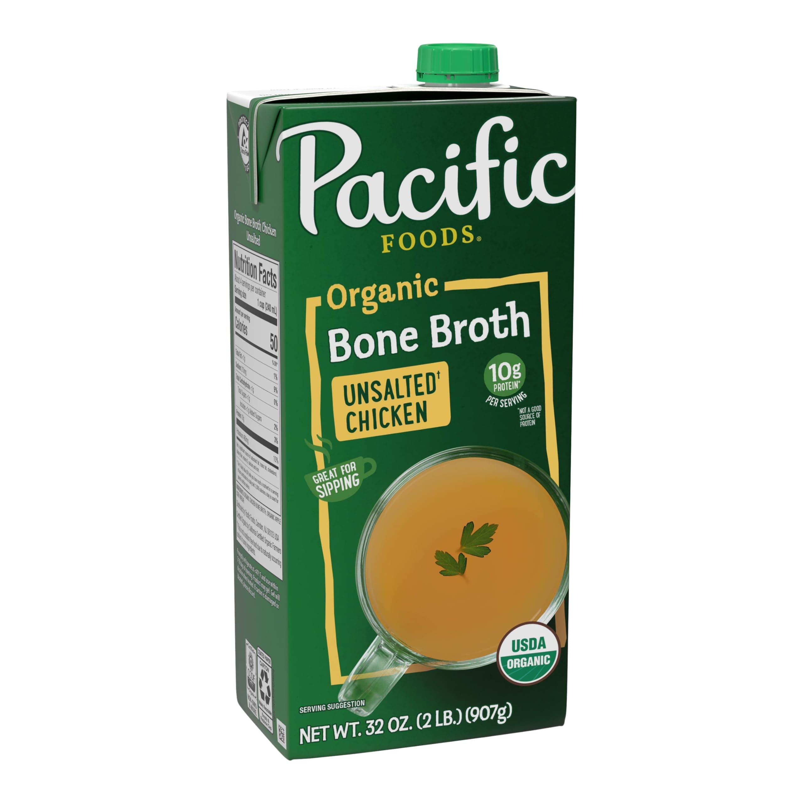 Pacific Foods Organic Bone Broth Chicken 946ml, 946 ml