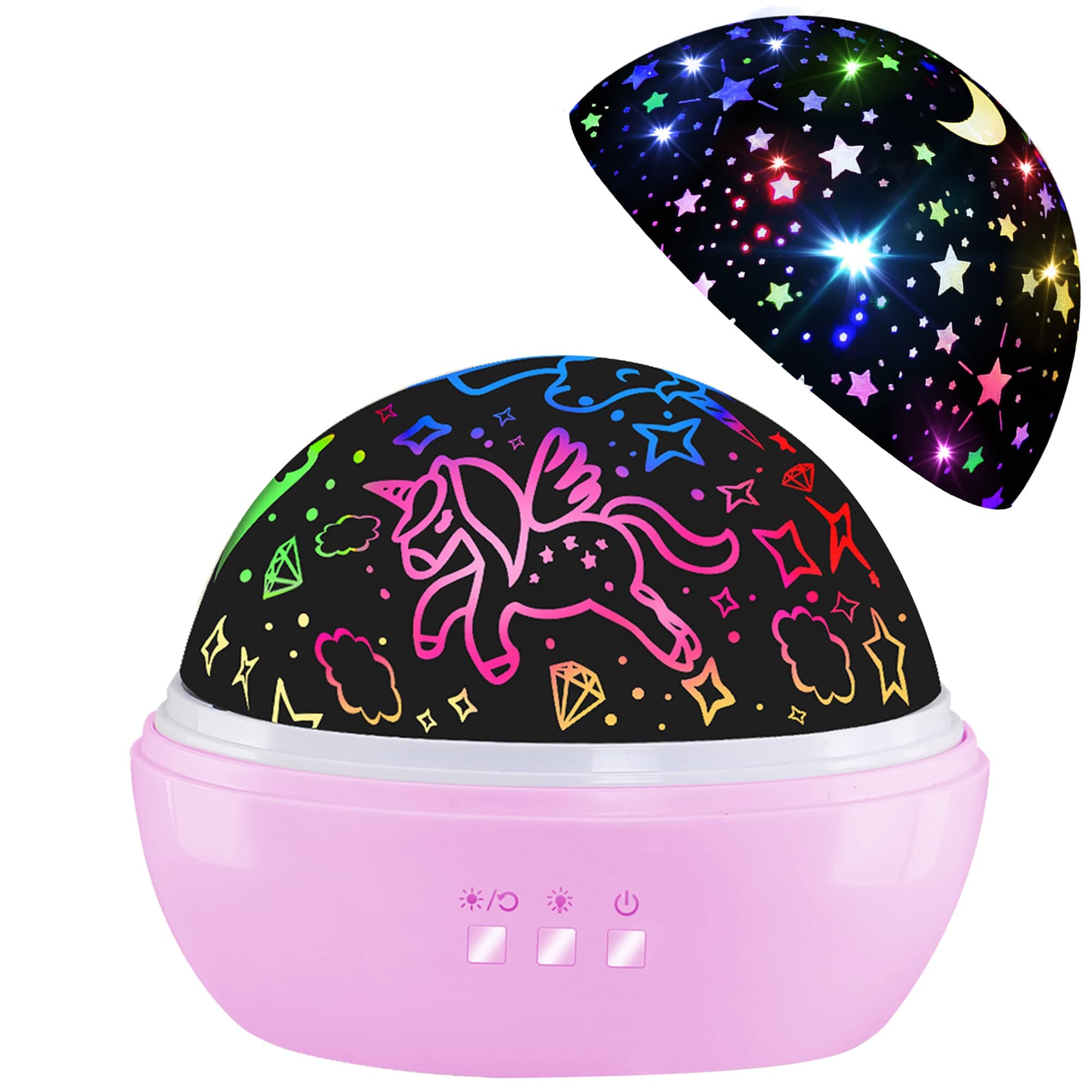 Night Light for Kids,Unicorn Night Light&Star Projector Gifts for Kids Toddlers, Toys for 3-8 Years Old Girls,Baby Nursery Night Lamp 16 Colors Rotating Unicorn Lights for Girls Bedroom