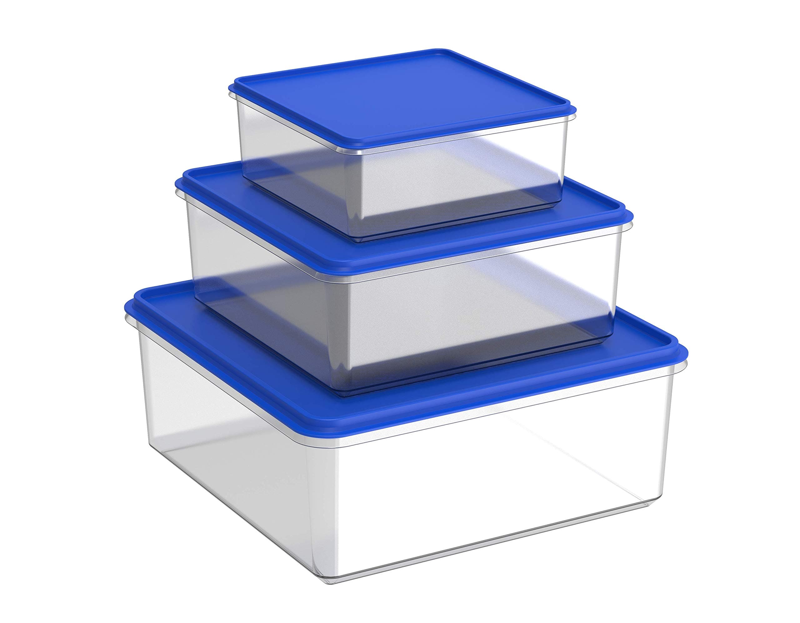 Food Storage Pack Of 6, 8, 10L Containers, Blue