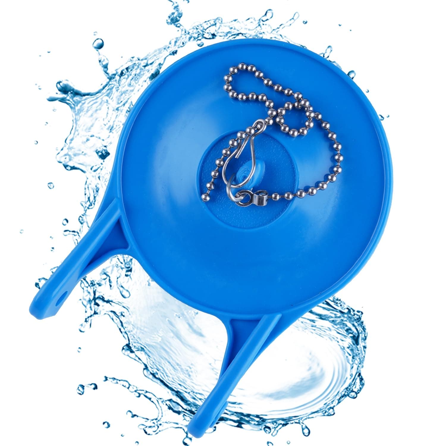 iFealClear 3-Inch Toilet Flappers Compatible with Gerber 99-788, Rubber Toilet Flapper Replacement with Stainless Steel Chain for 3" Toilet Tank, Water Conserve High Performance, Easy to Install, Blue