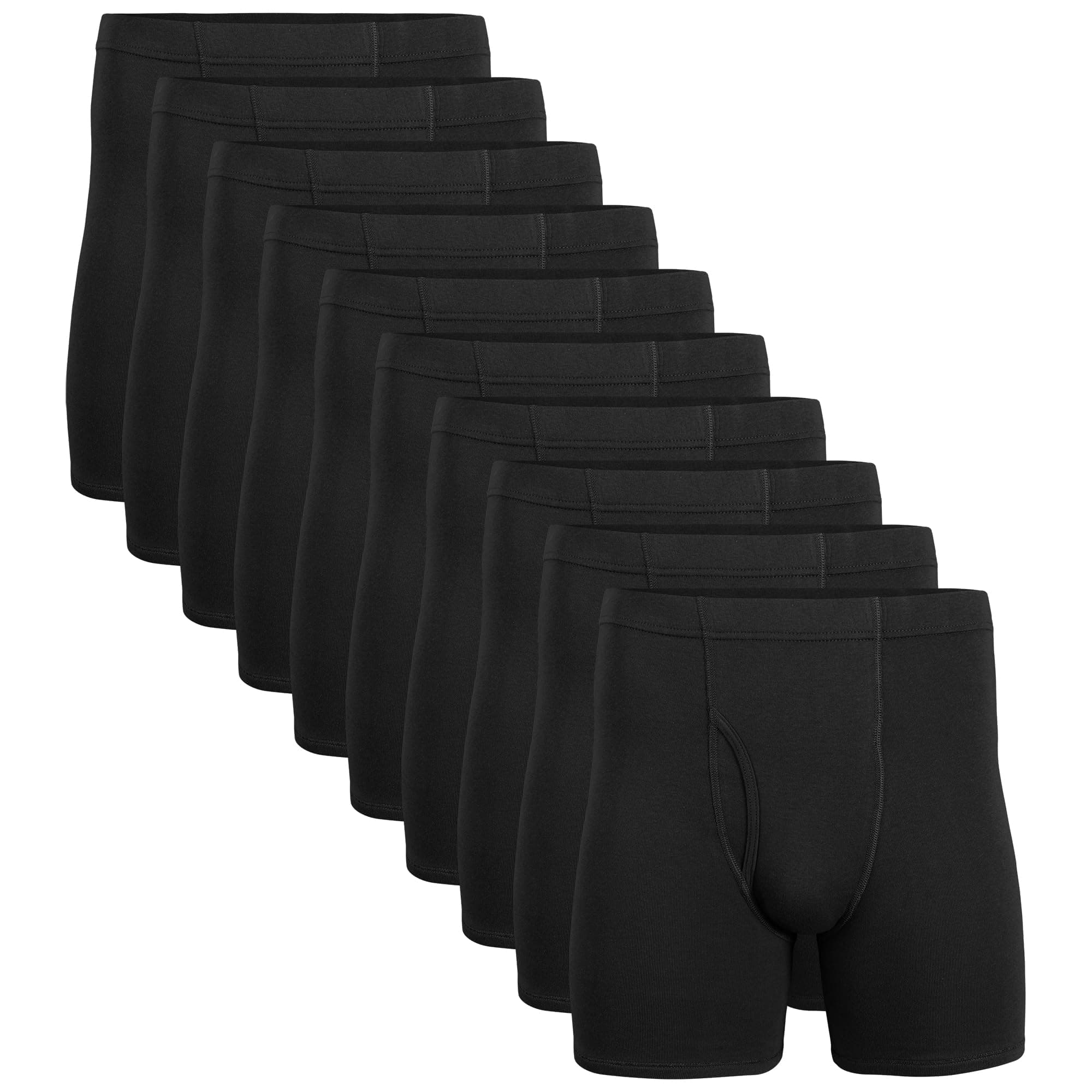 Gildan Men's Underwear Covered Waistband Boxer Briefs, Multipack