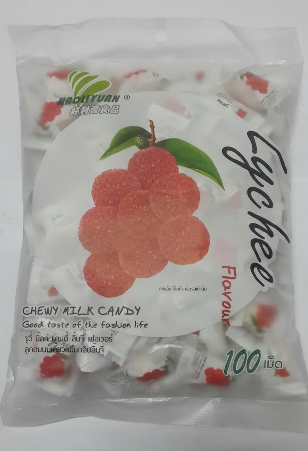 Chewy Milk Candy Lychee Asian Flavor Tropical Sweet and Sour 100 Psc, 380 G