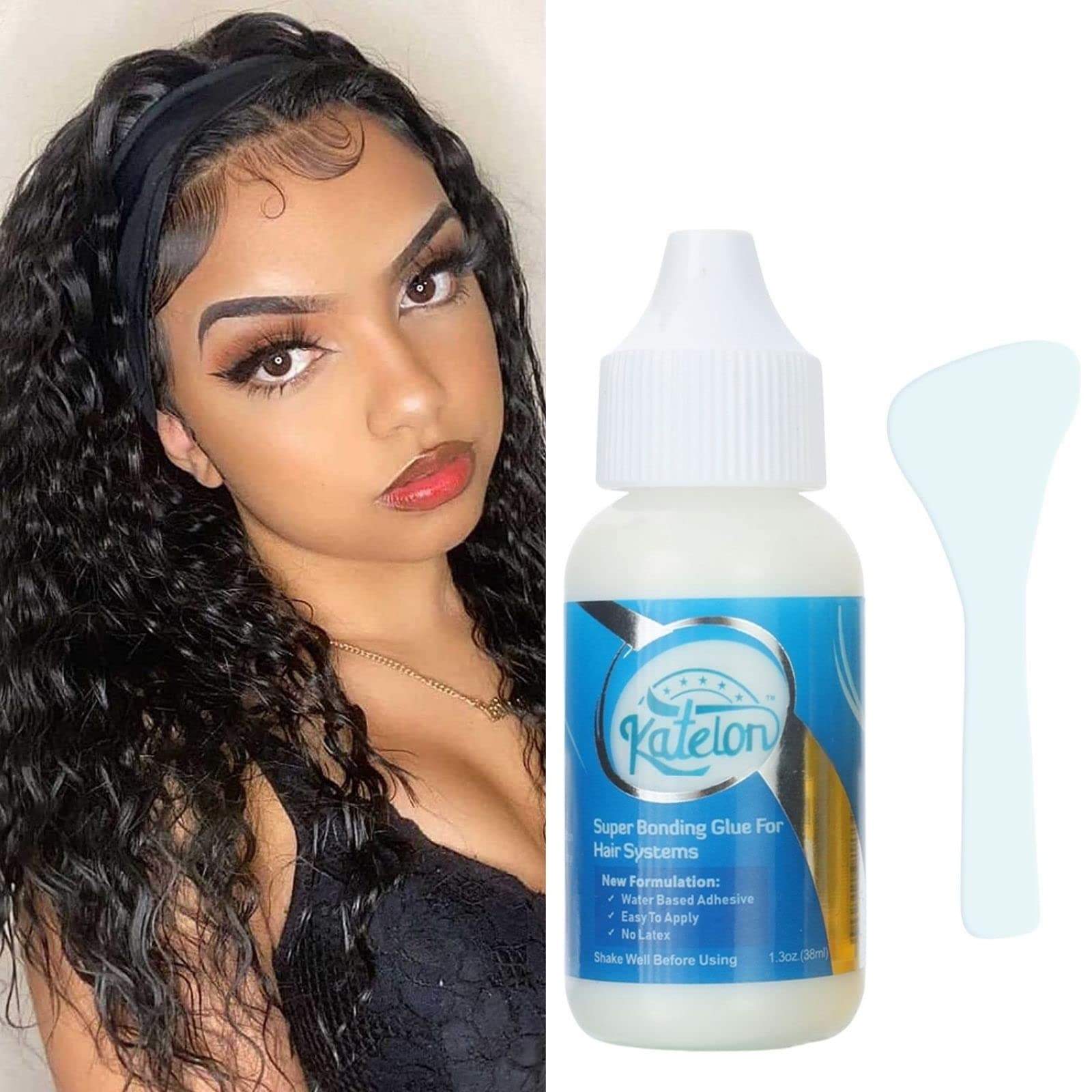 Wig Glue for Front Lace Wig-1.3oz - Invisible Bonding Glue: Extra Moisture Control, Bold Hold Lace Wig Adhesive for Oily Scalps and Cosplay Wig (1 Bottle Glue)