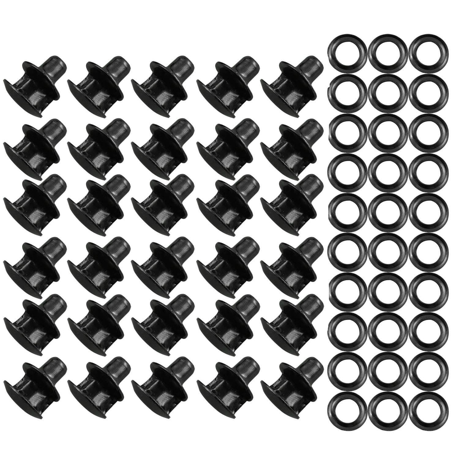 Youliang 30pcs Gun Black Boots Hook Eyelets Buckles 10mm Bronze Hiking Shoes Hooks for Camp Climbing