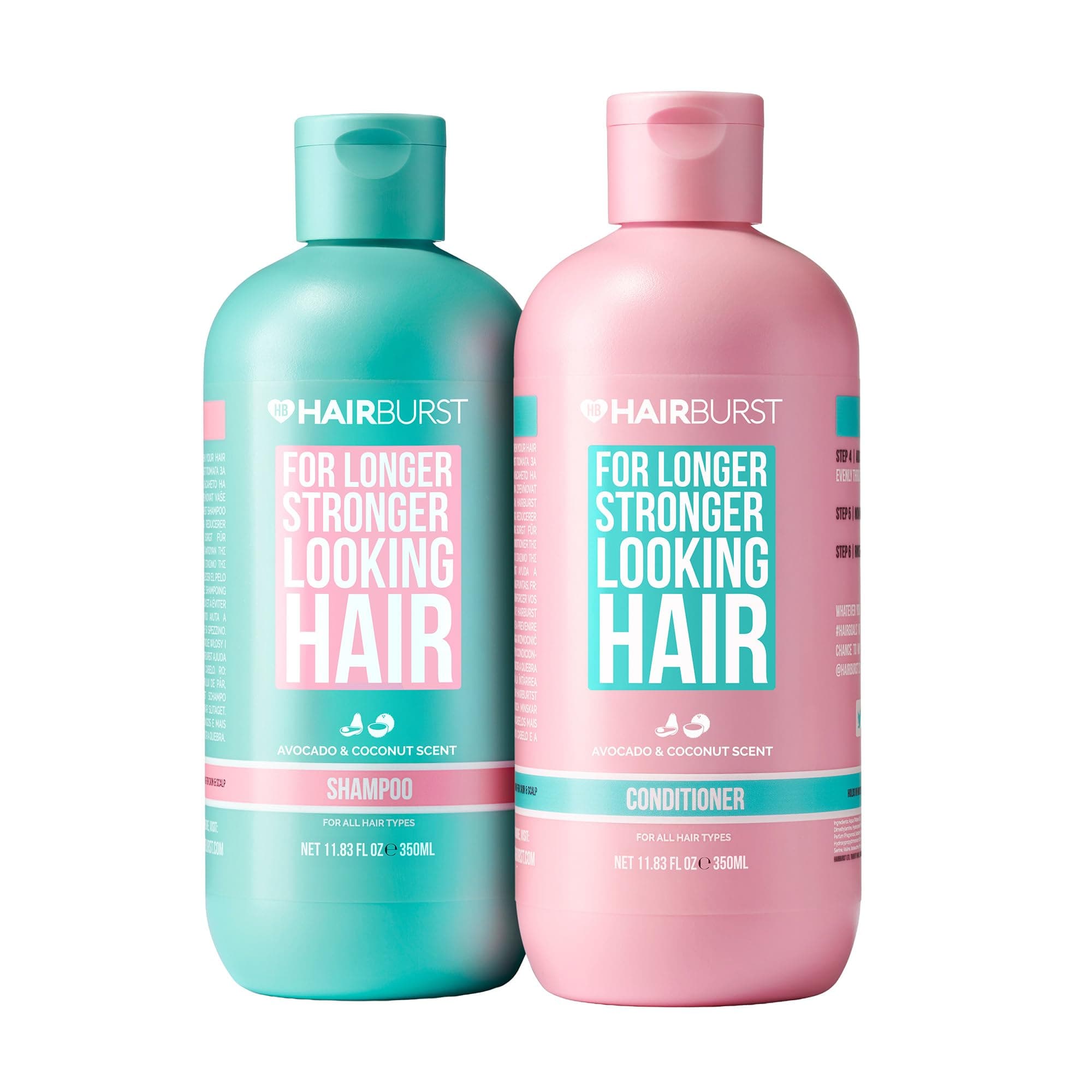 Shampoo and Conditioner Set — SLS Free Hair Growth and Thickening Treatment for Women - Coconut and Avocado Scented - Suitable for All Types, Promotes Strong and Healthy Hair