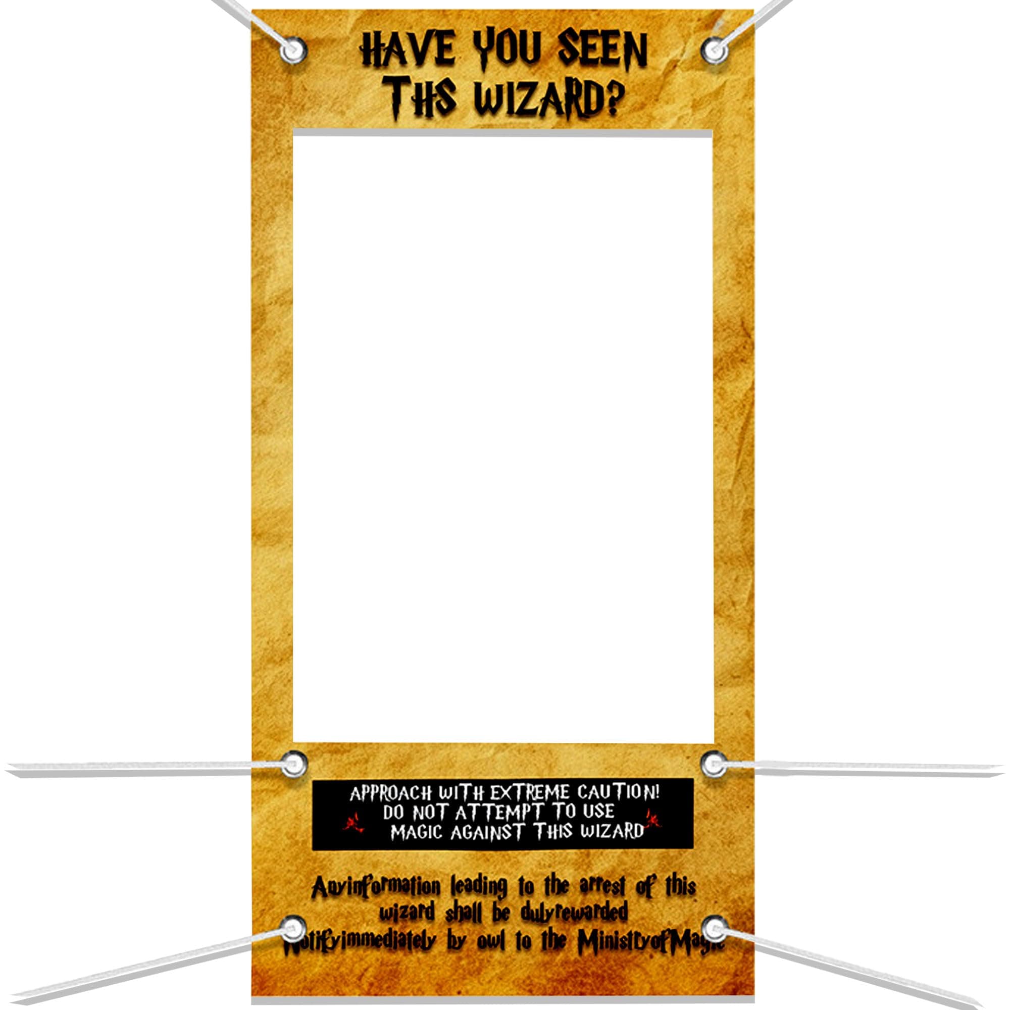 LaVenty Have You Seen This Wizard Photo Booth Prop Wizard Inspired Photo Booth Frame Photo Booth Props for Wizard Theme Party Decorations