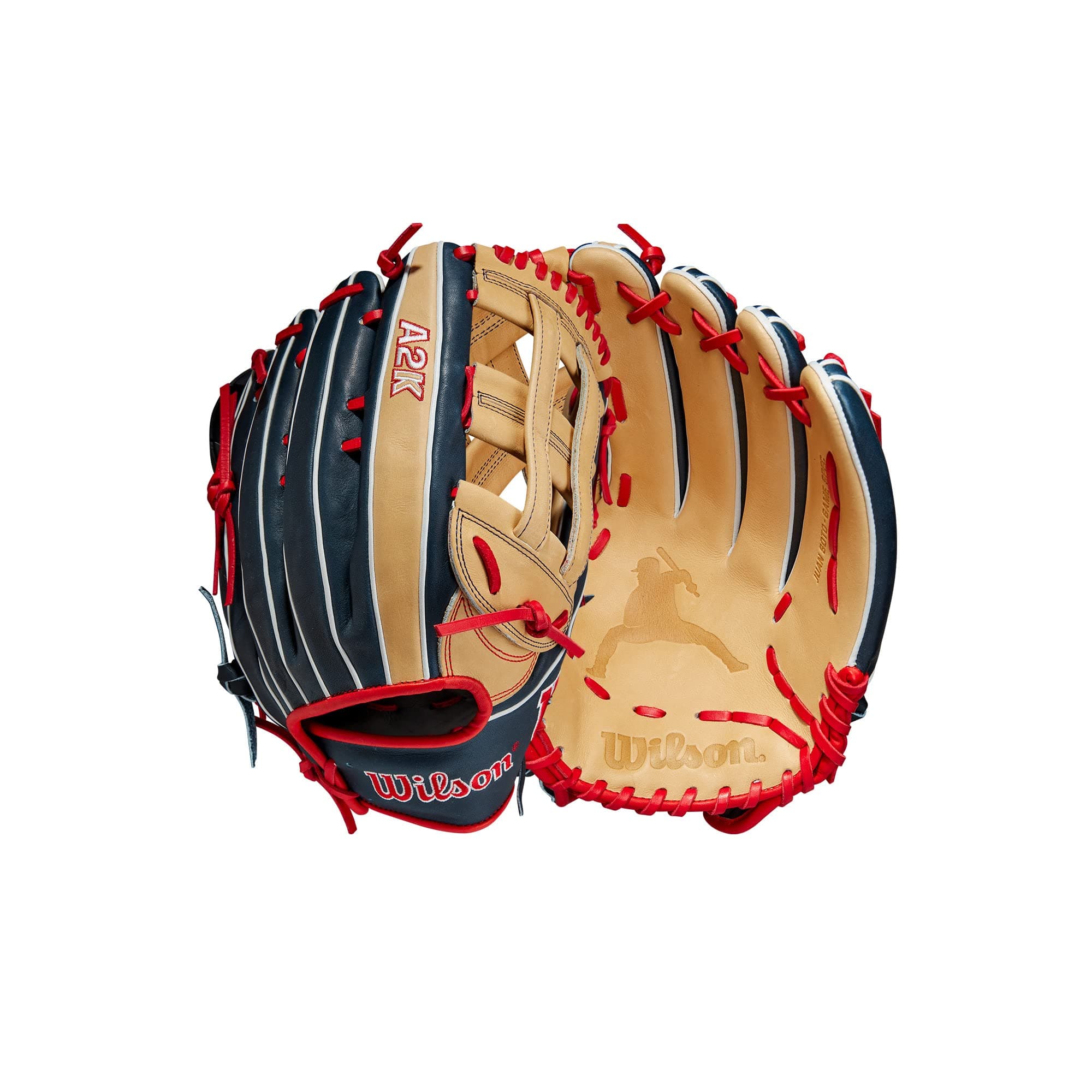 WILSONA2K Game Model Outfield Baseball Gloves - Juan Soto and Mookie Betts