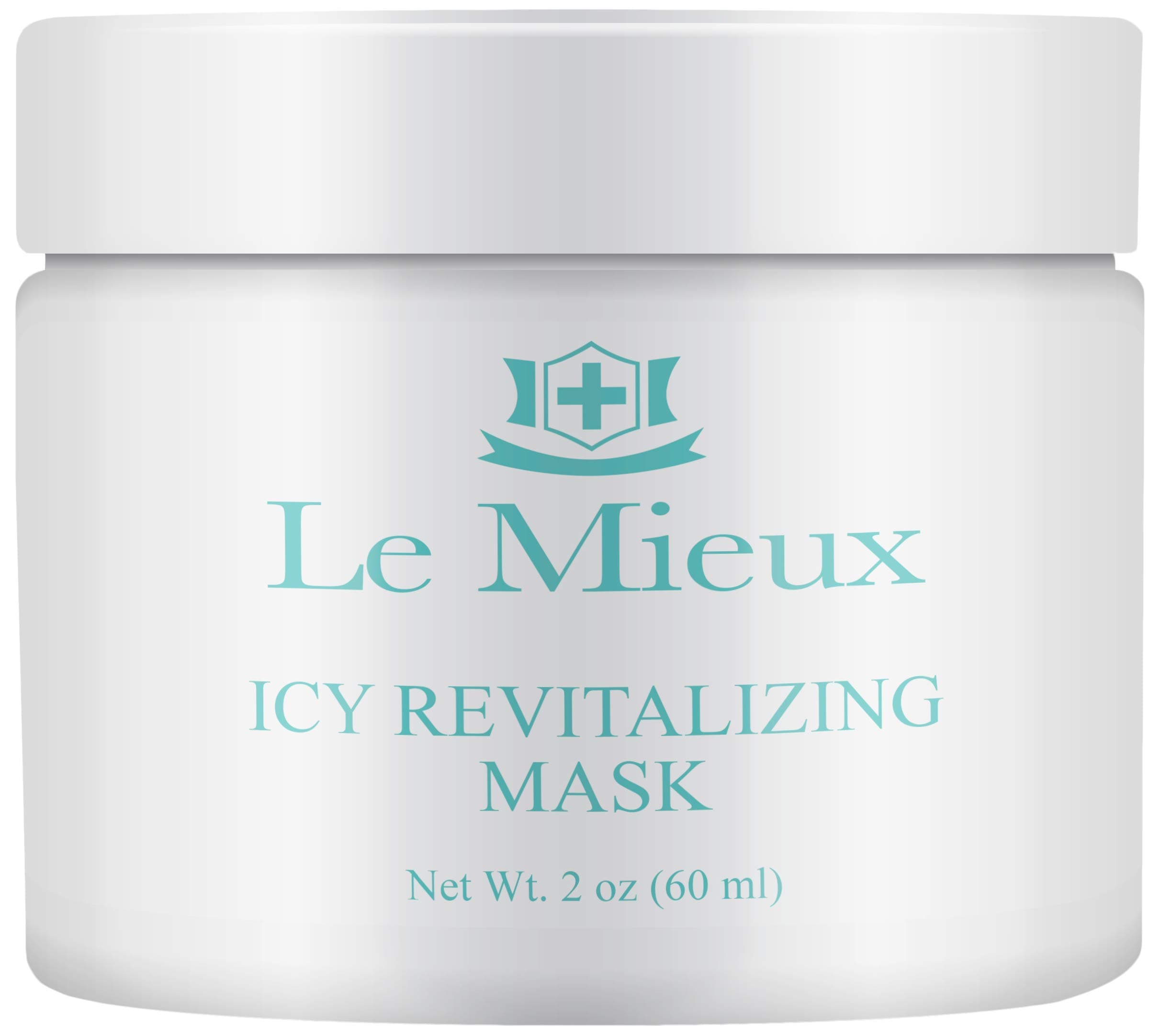 Icy Revitalizing Mask - Cooling, Soothing Clay Face Mask with French Green Clay & Amazon White Clay - Facial Mask for Oily & Blemish Prone Skin (2 oz / 60 ml)