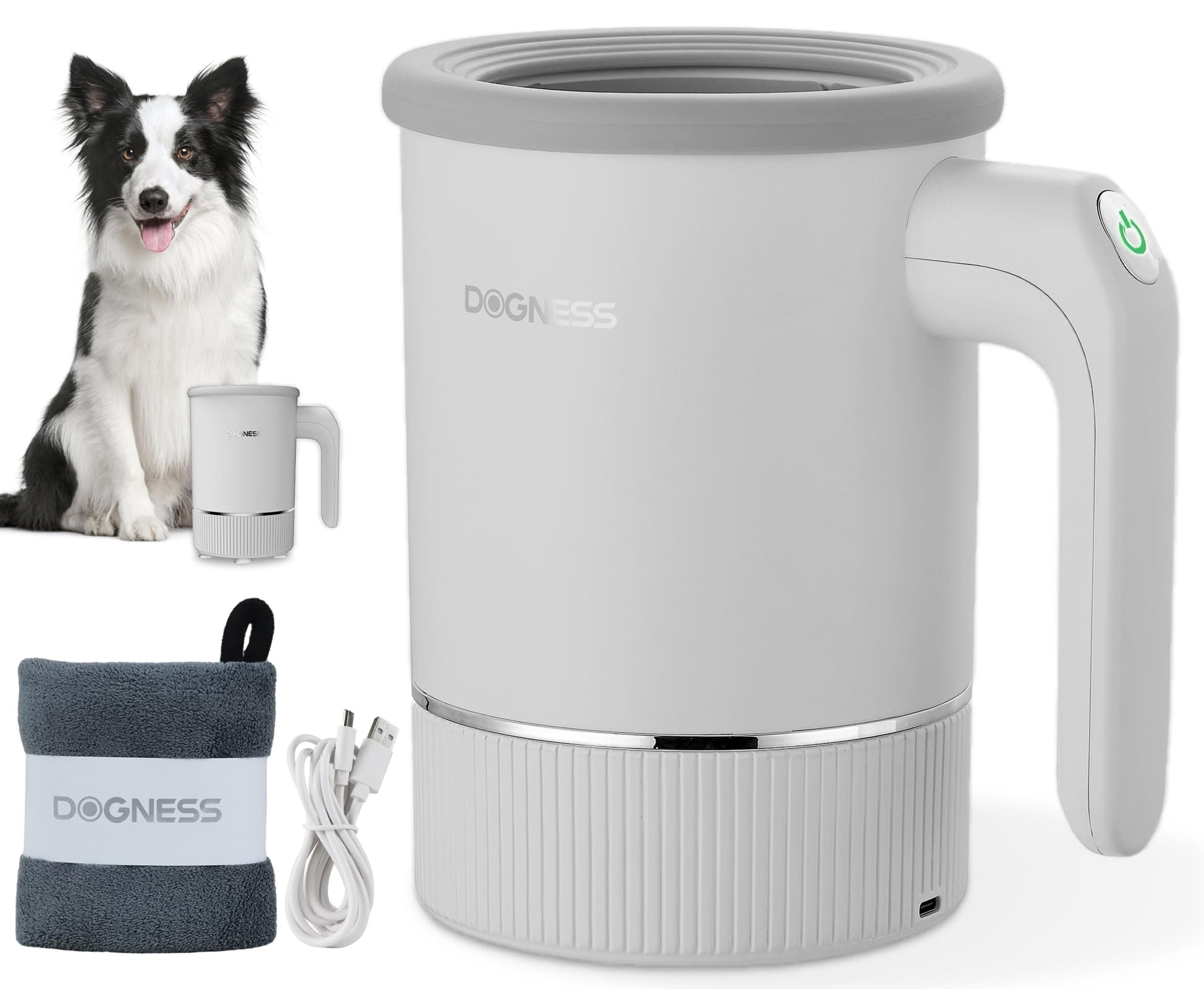 Dogness Automatic Pet Paw Cleaner & Massager-White