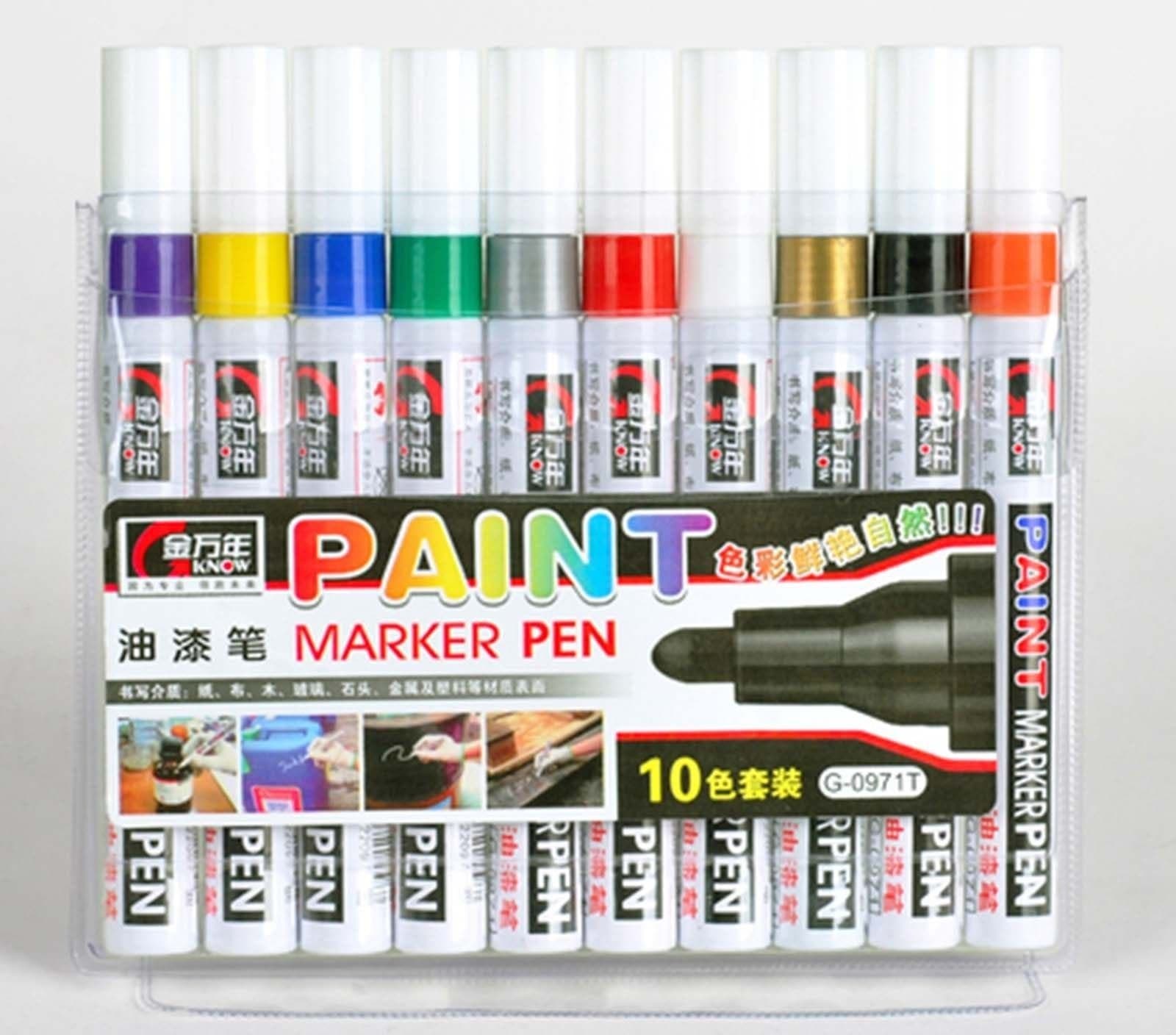 Know Paint Marker Pen 10 Color Paint Markers Set