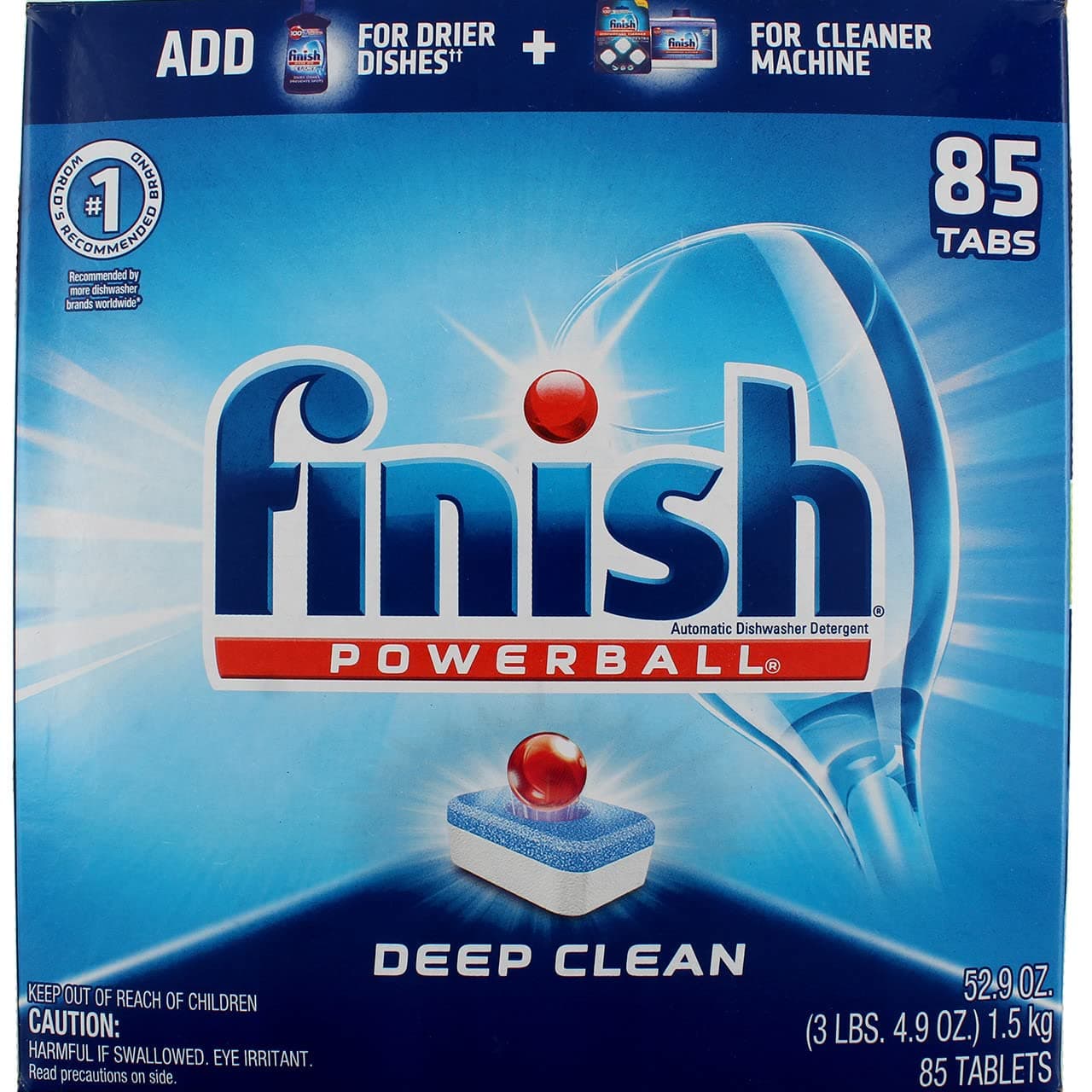 All in 1-85ct - Dishwasher Detergent - Powerball - Dishwashing Tablets - Dish Tabs - Fresh Scent
