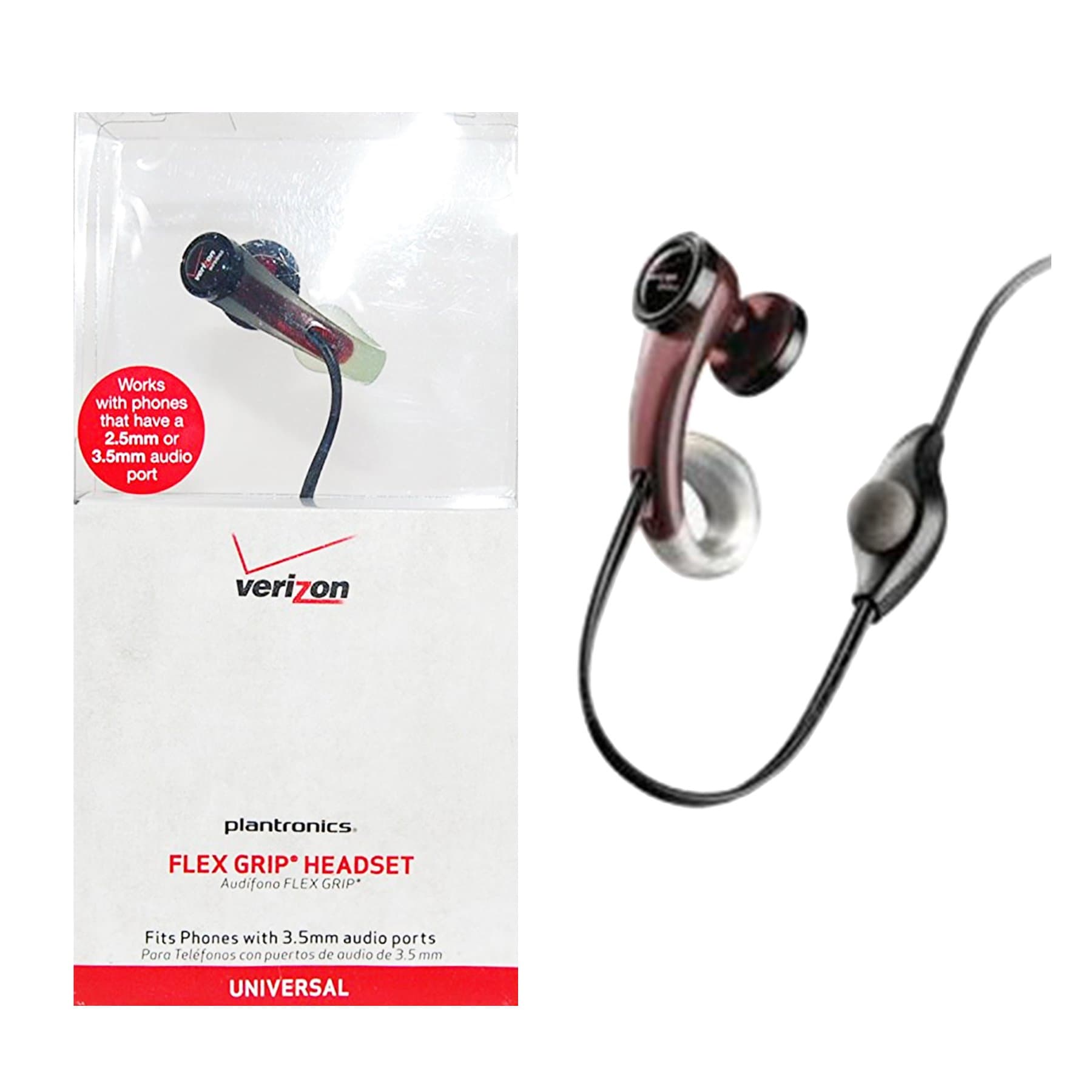 PlantronicsMX200 FlexGrip Universal Earbud Headset - 2.5mm & 3.5mm