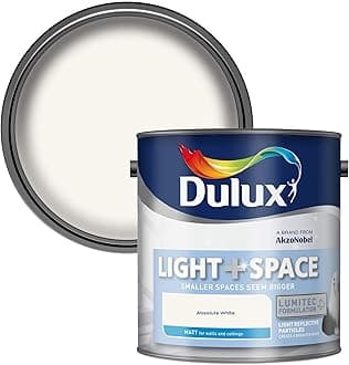 Dulux Light and Space Matt Emulsion Paint For Walls And Ceilings - Absolute White 2.5 Litres
