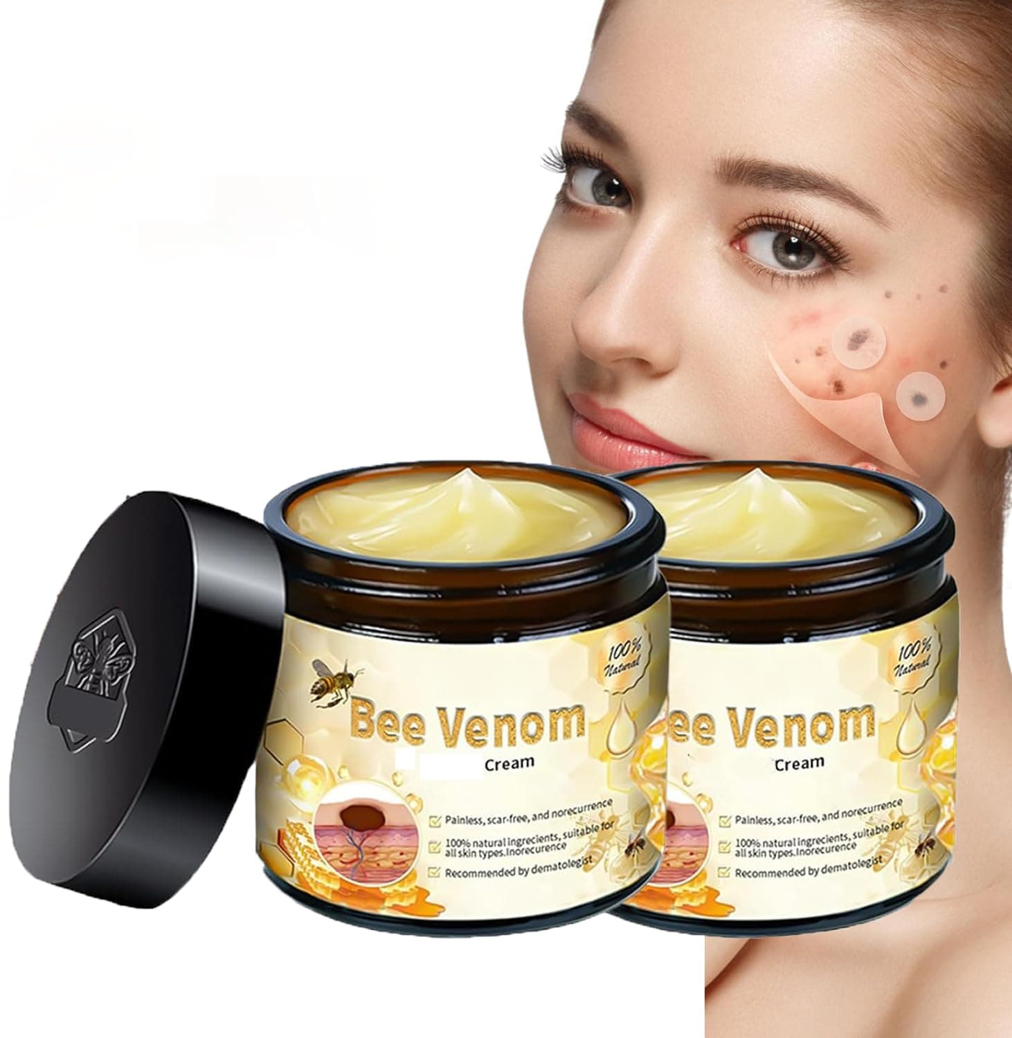 2 PCS Bee Venom Cream, 2024 New Professional Hydrating Moisturizing Cream