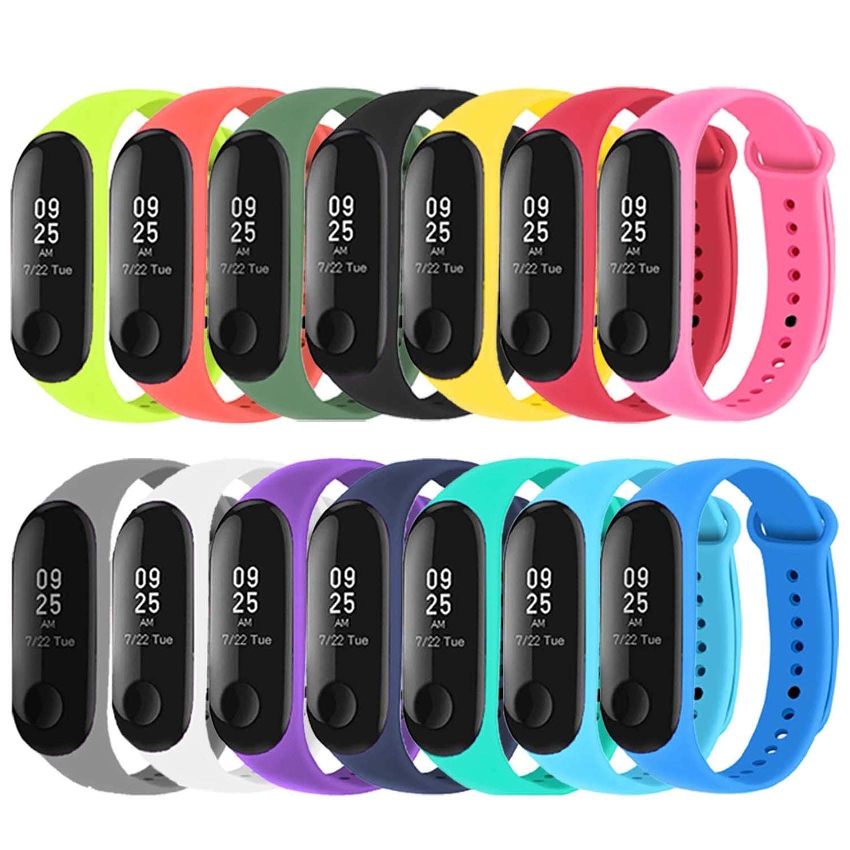 Mardozon 14 Colors Straps for Xiaomi Mi Band 4/3 Soft Silicone Replacement Band Fitness Sport Smart Bracelet Wristband for Mijia Mi Band 3/4