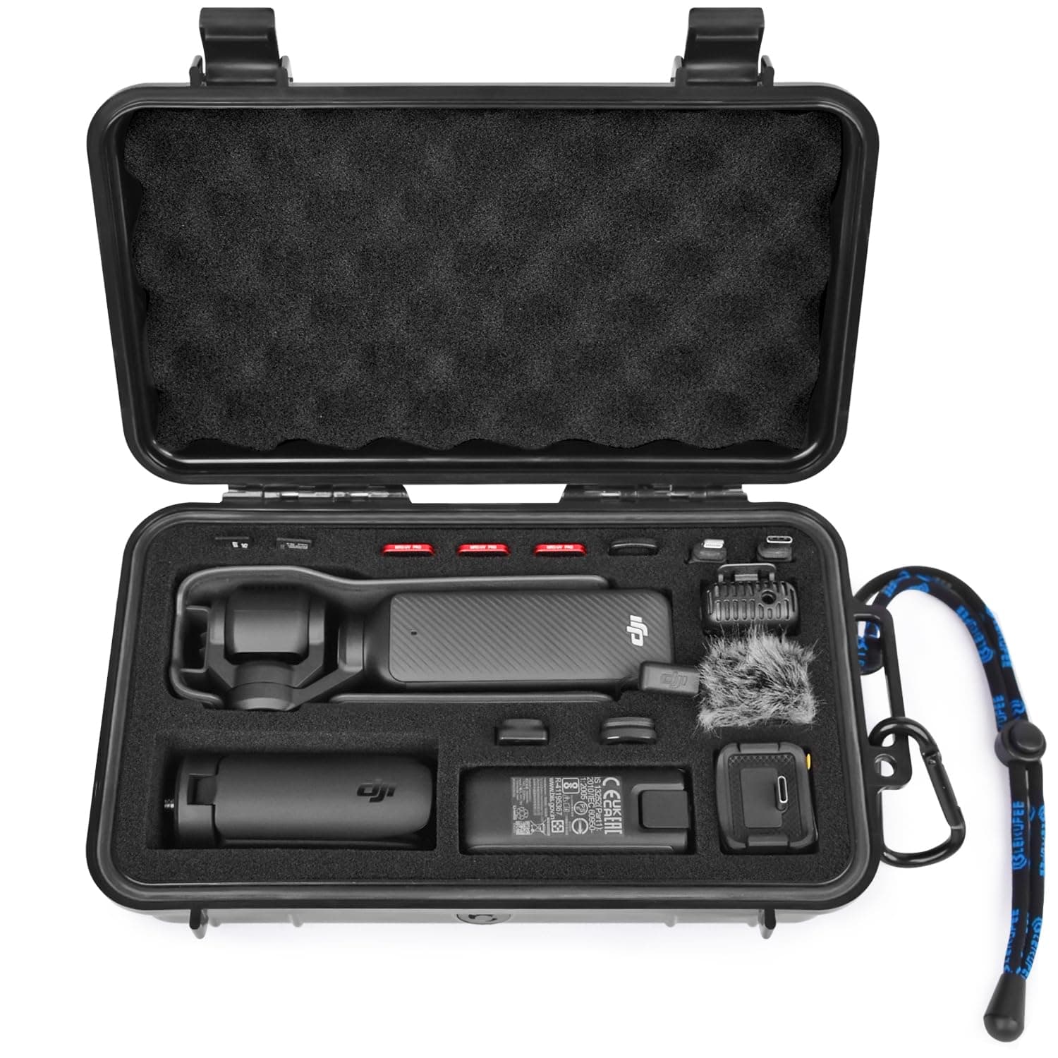 Travel Waterproof Hard Case Compatible with DJI Osmo Pocket 3/Creator Combo/Power Expansion Combo/DJI Pocket 3 Video Camera/Vlogging Camera and Accessories(Case & Bag Only)