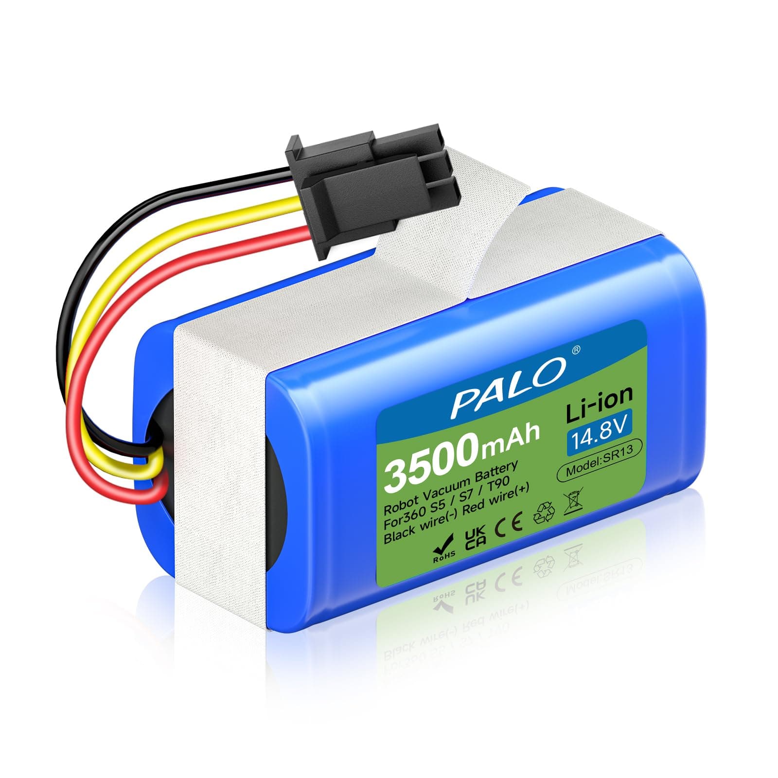 14.8V 3500mAh Battery Pack for Robot Vacuum Cleaner 360 S5 S7 S7 Pro T90 X9 Replacement Battery