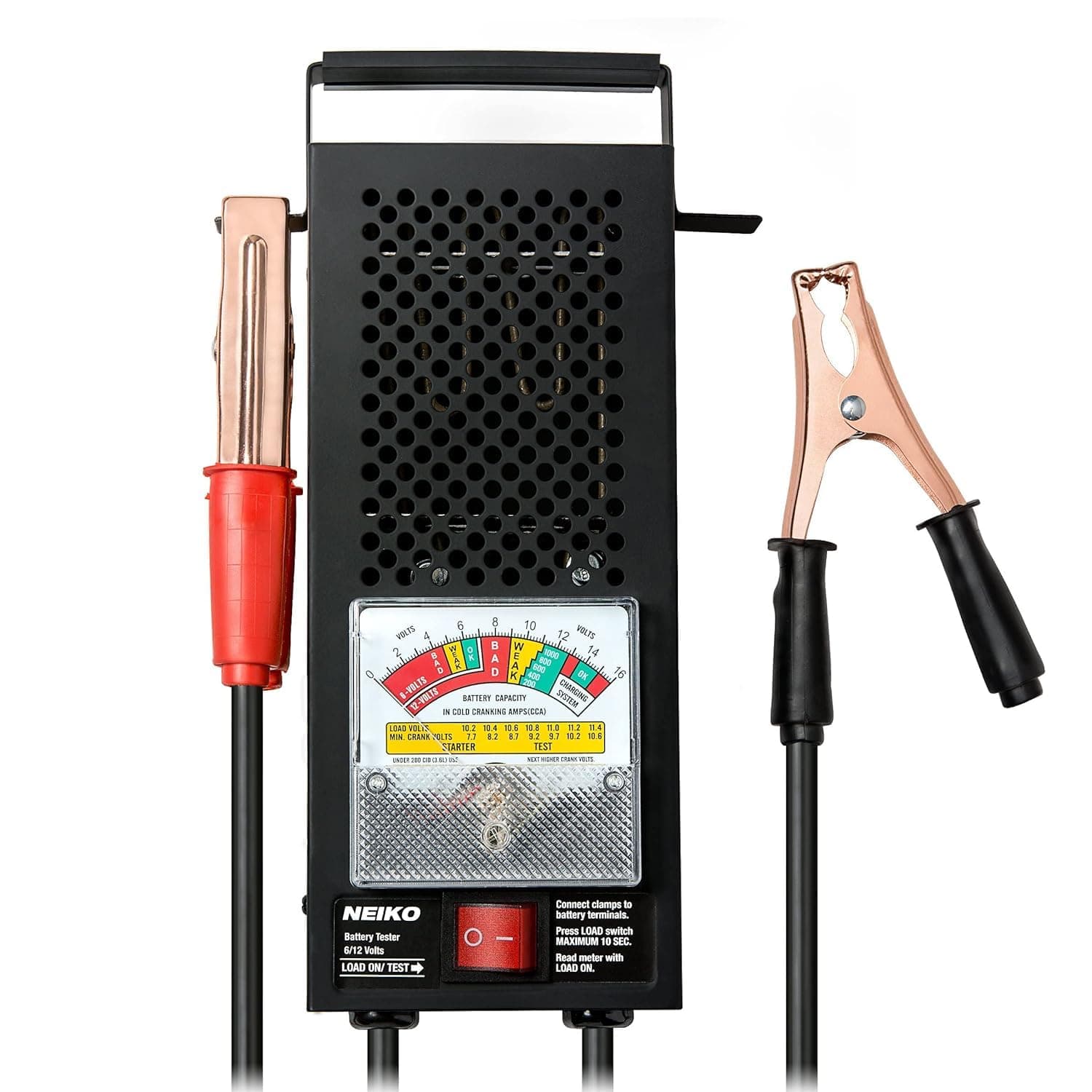 Neiko 40510A Car Battery Tester | 100 Amp 6 And 12 Volt Automotive Load Checker | Cca Analyzer