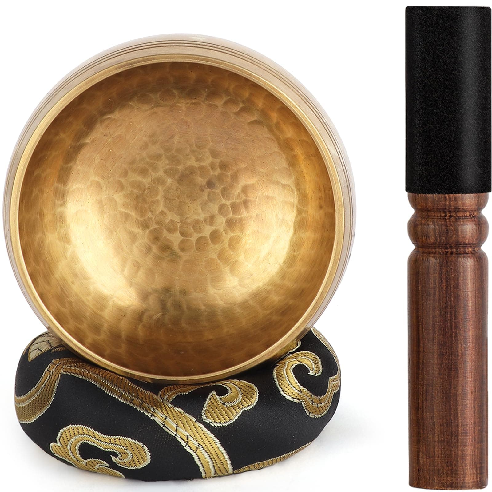 Relaehih Tibetan Singing Bowls Set-100% Hand-hammered in Nepal Sound Bowl for Meditation, Yoga, Chakra, Meditation Accessories, Unique Gifts for Women, Men (3.15 inch)