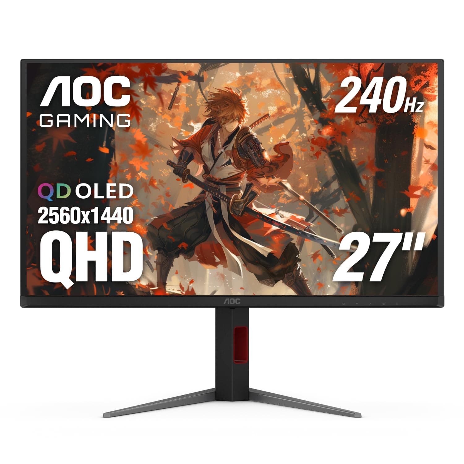 Q27G4ZD 27" QD OLED Gaming Monitor, QHD 2560 x 1440, 240Hz 0.03ms, HDMI 2.0 x2, Display Port x2, G-Sync Compatible, Console Gaming Ready, 3-Year Zero-Bright-Dot