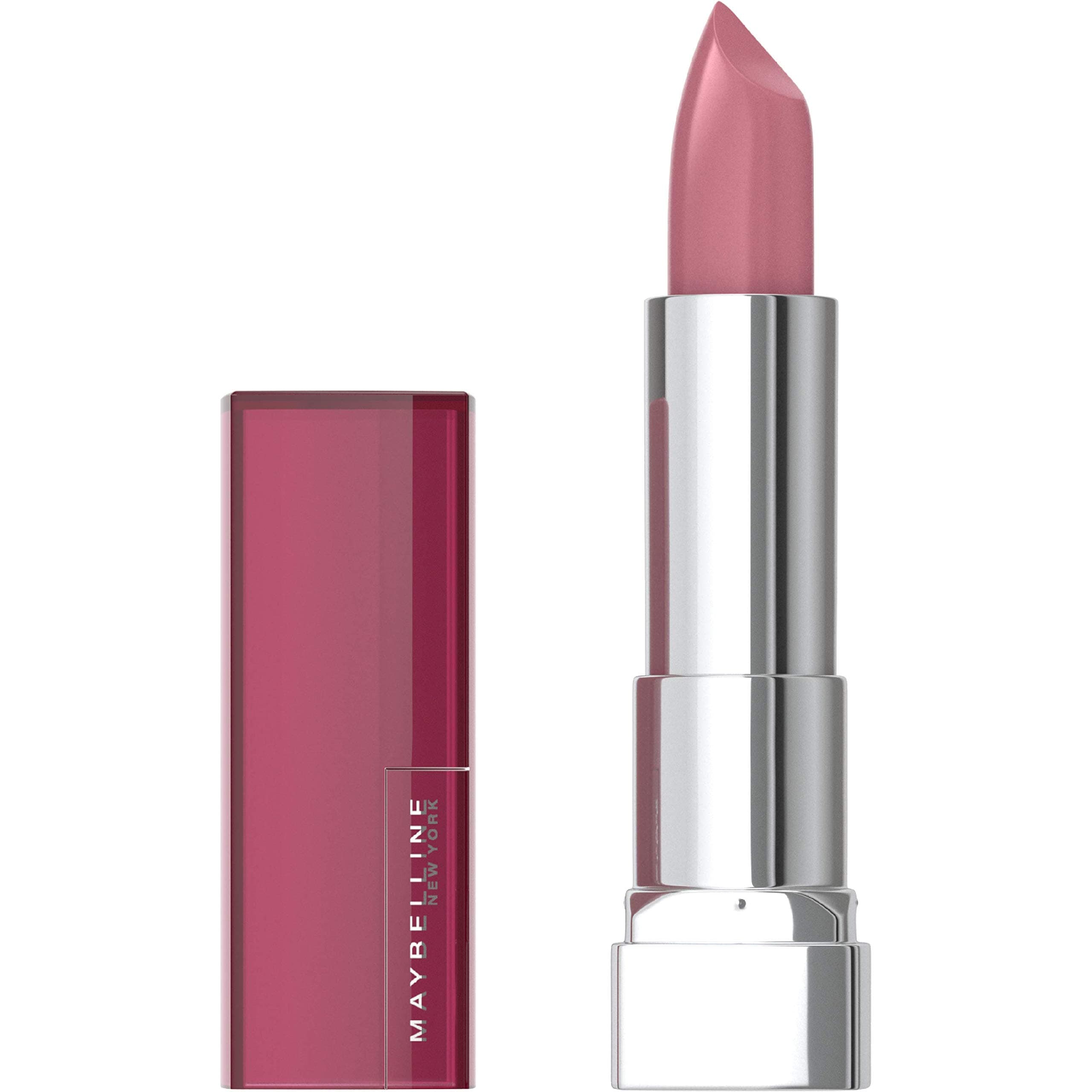 Maybelline Color Sensational Lipstick, Lip Makeup, Cream Finish, Hydrating Lipstick, Romantic Rose, Pink ,1 Count