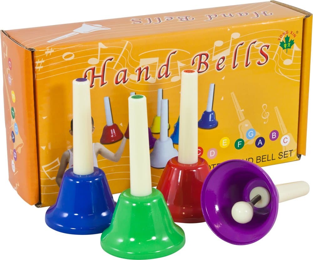 HB8 Coloured Hand Bells (Pack of 8)