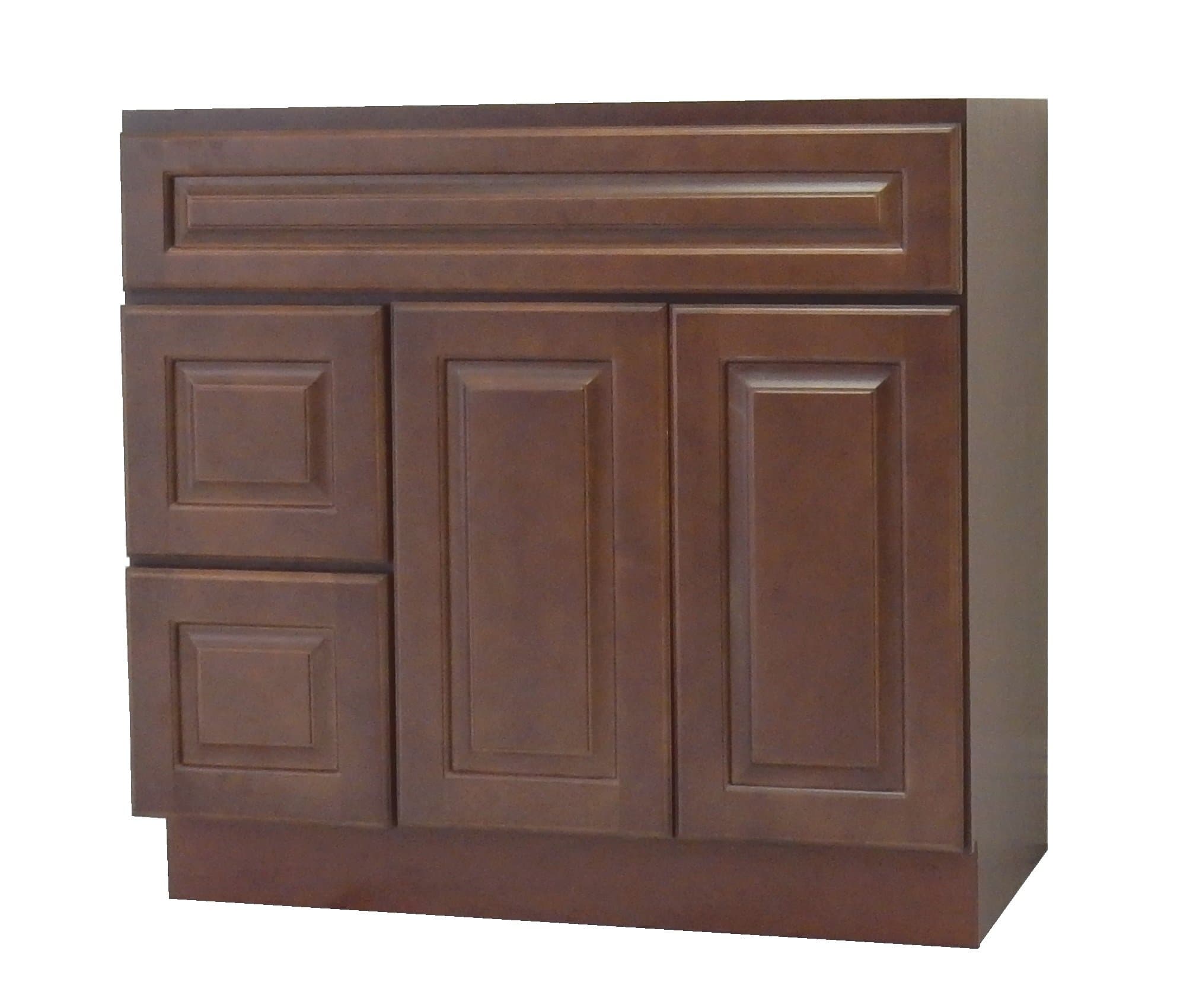 NGY CC-4221DL Chestnut Chocolate Vanity Cabinet Maple Wood, 42" L