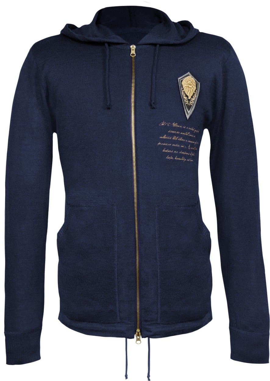 World of Warcraft Men Knit Cardigan Valour of The Alliance Blue