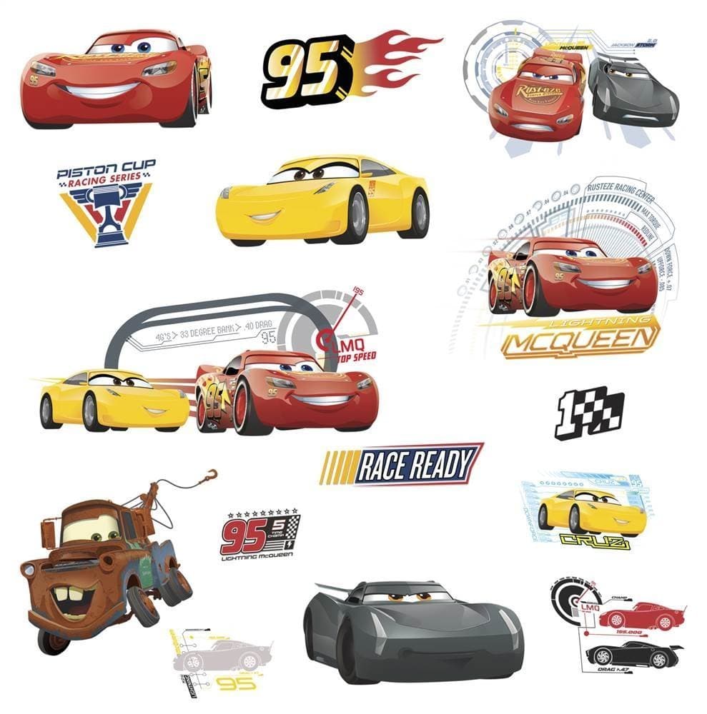 Pixar Red Cars 3 Peel and Stick Wall Decals by RoomMates, RMK3353SCS
