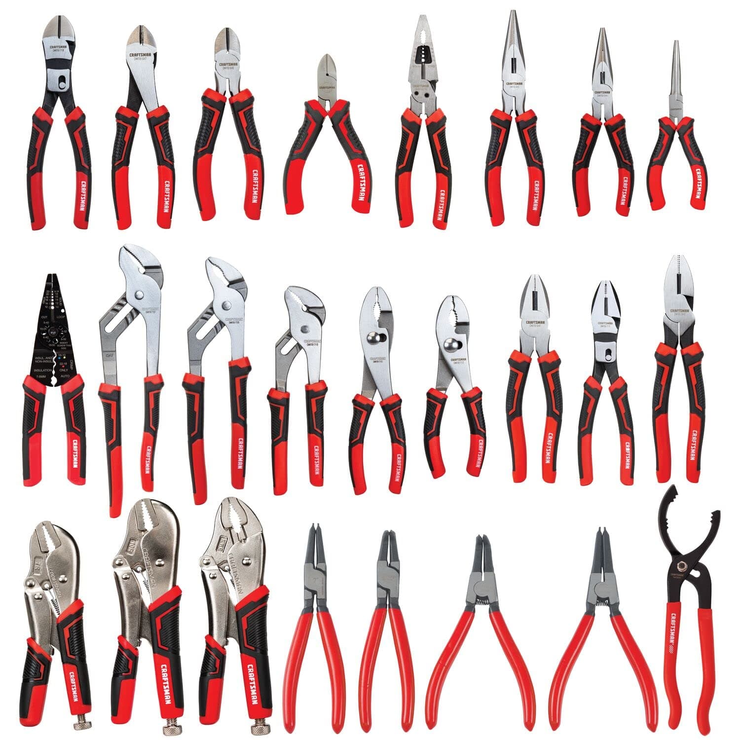 Plier Set, 25 Pieces, Durable and Versatile Pliers, Stainless Steel Blades (CMHT82625)