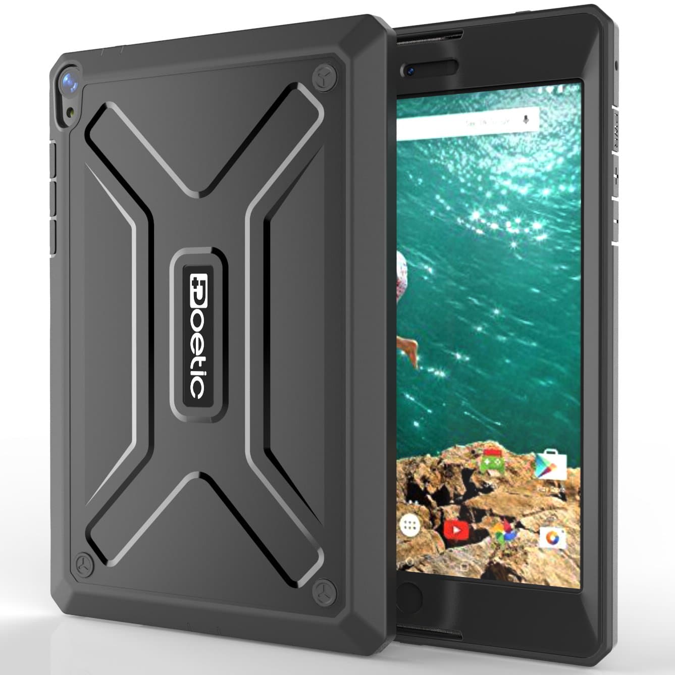 Nexus 9 Case - Poetic Google Nexus 9 Case [Revolution Series] - Polycarbonate Shell & Outer TPU Skin Case for Google Nexus 9 (2014) Black (3-Year Manufacturer Warranty From Poetic)