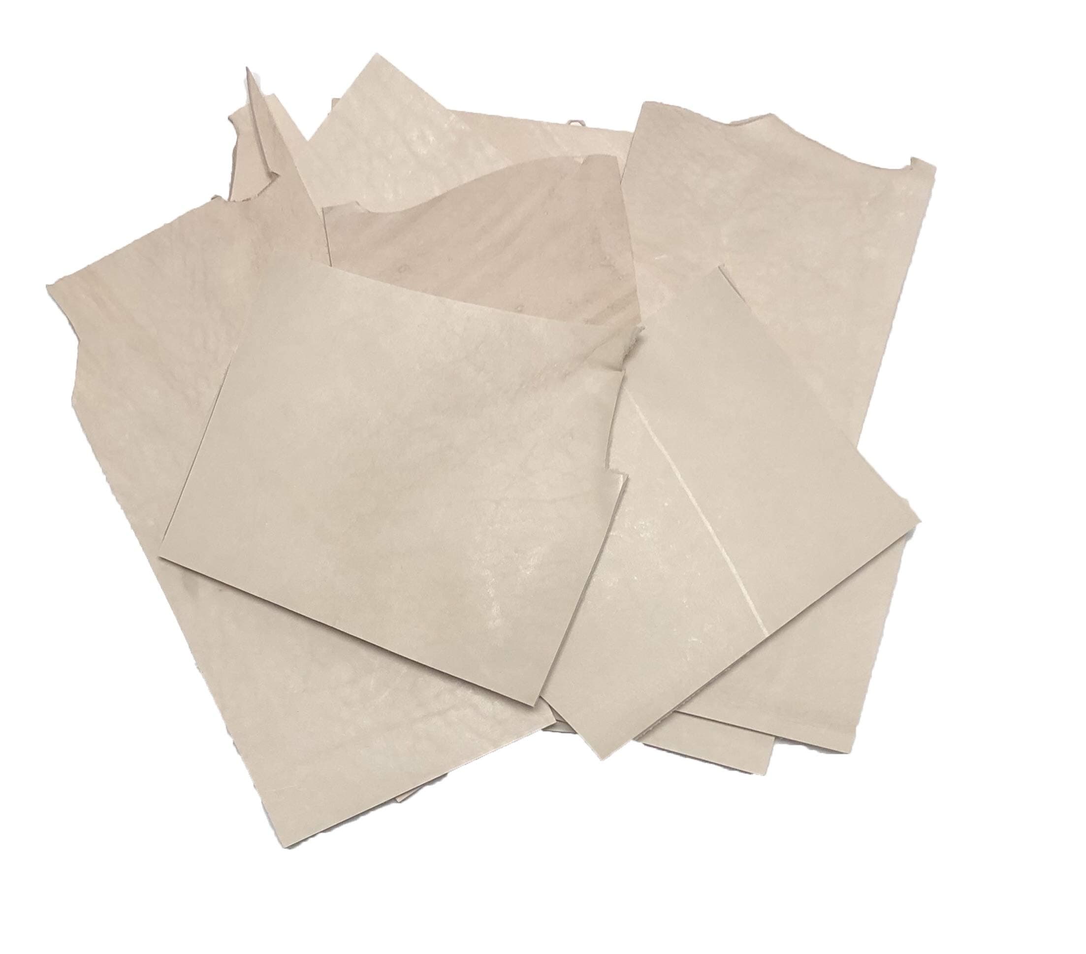 Two Pounds Veg Tan Leather Scrap, 2 lbs Vegetable Tanned Scrap Leather Pieces for Crafting, Heavy Weight Thick 8-9 oz, 10/12, 12/24 Mixed with 6-7 oz and 7-8 oz Veg-Tan Tooling Leather Remnants,