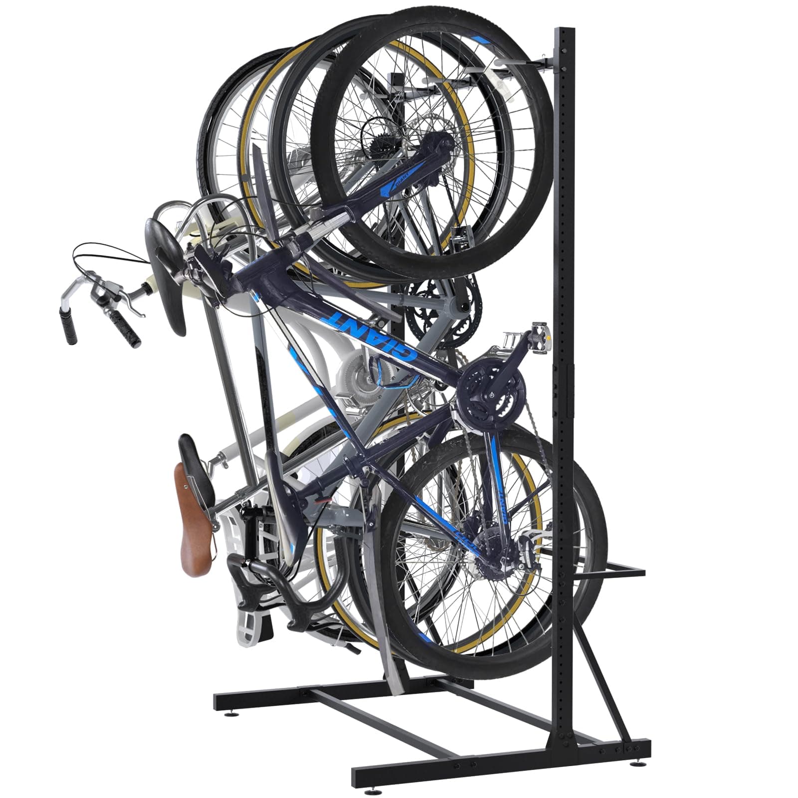 Caprihom Freestanding Bike Rack for Garage - Hold Up to 5 Bicycle Vertical Bike Stand Floor Indoor Bike Rack Storage Organizer Bike Hangers for Garage