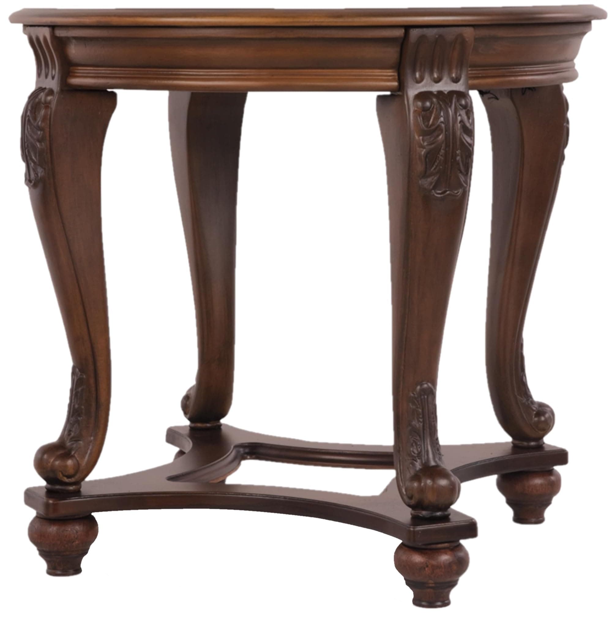 Signature Design by Ashley Norcastle Traditional Round End Table, Dark Brown