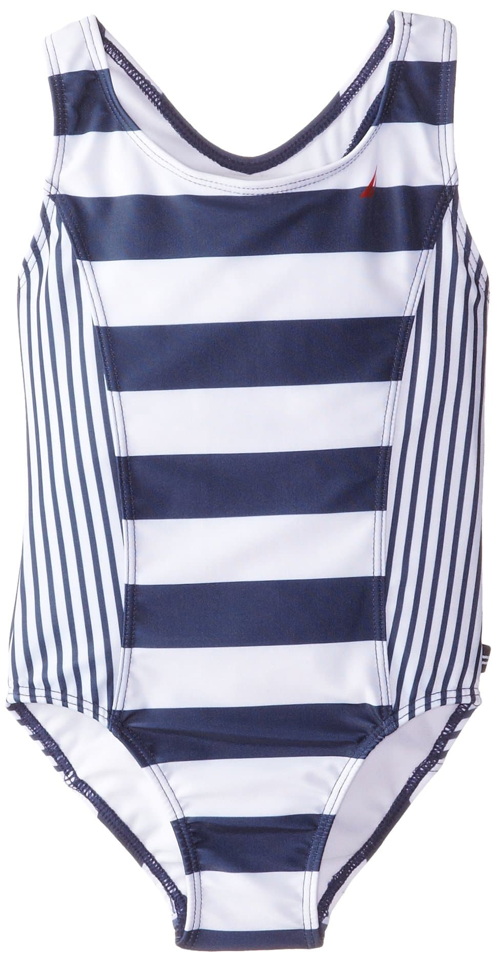 Nautica Girls' Classic Stripe One Piece Swimsuit