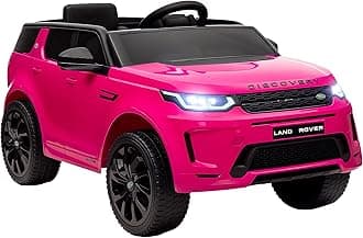 AIYAPLAY Land Rover Discovery Sport Licensed Kids Electric Car, 12V Ride on Car with Remote Control, LED Lights, Music, Horn, for Ages 3-6 Years, Pink