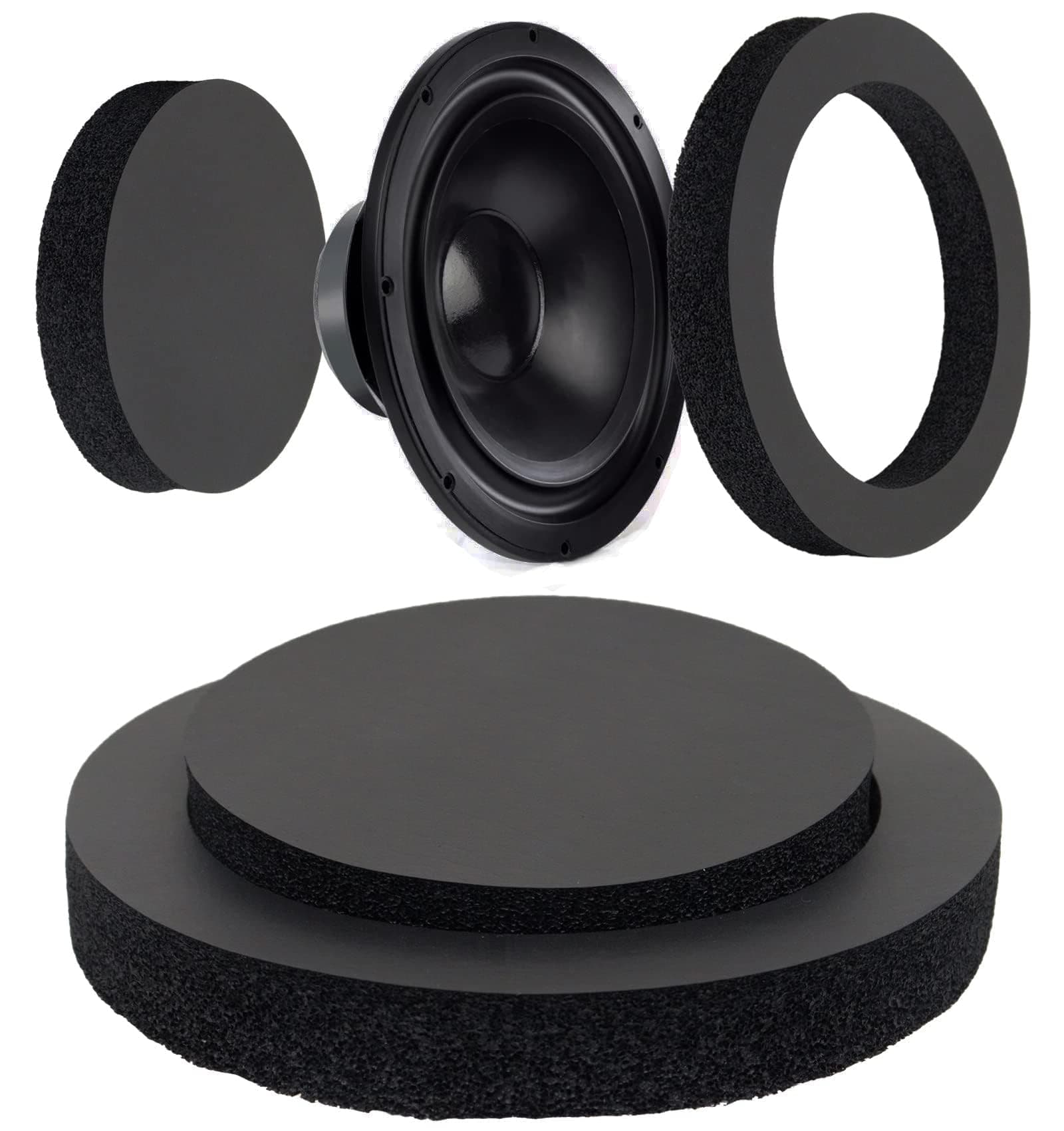 Car Door Fast Rings Foam Bass Blockers, Universal Speaker Enhancer System Kit for 6" and 6.5" Speakers - 2 Pcs, Self Adhesive